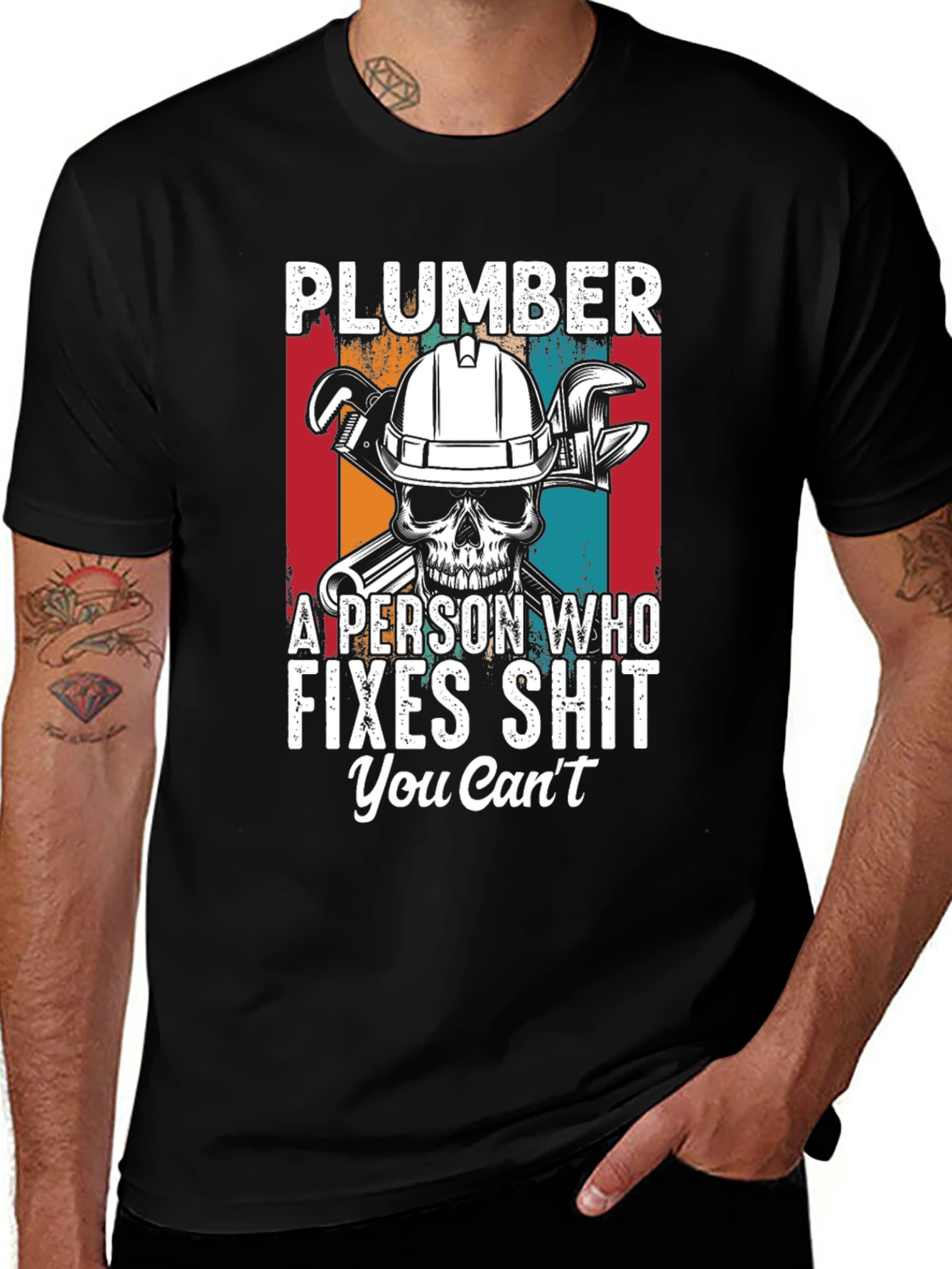 Plumber Skull Graphic Tee