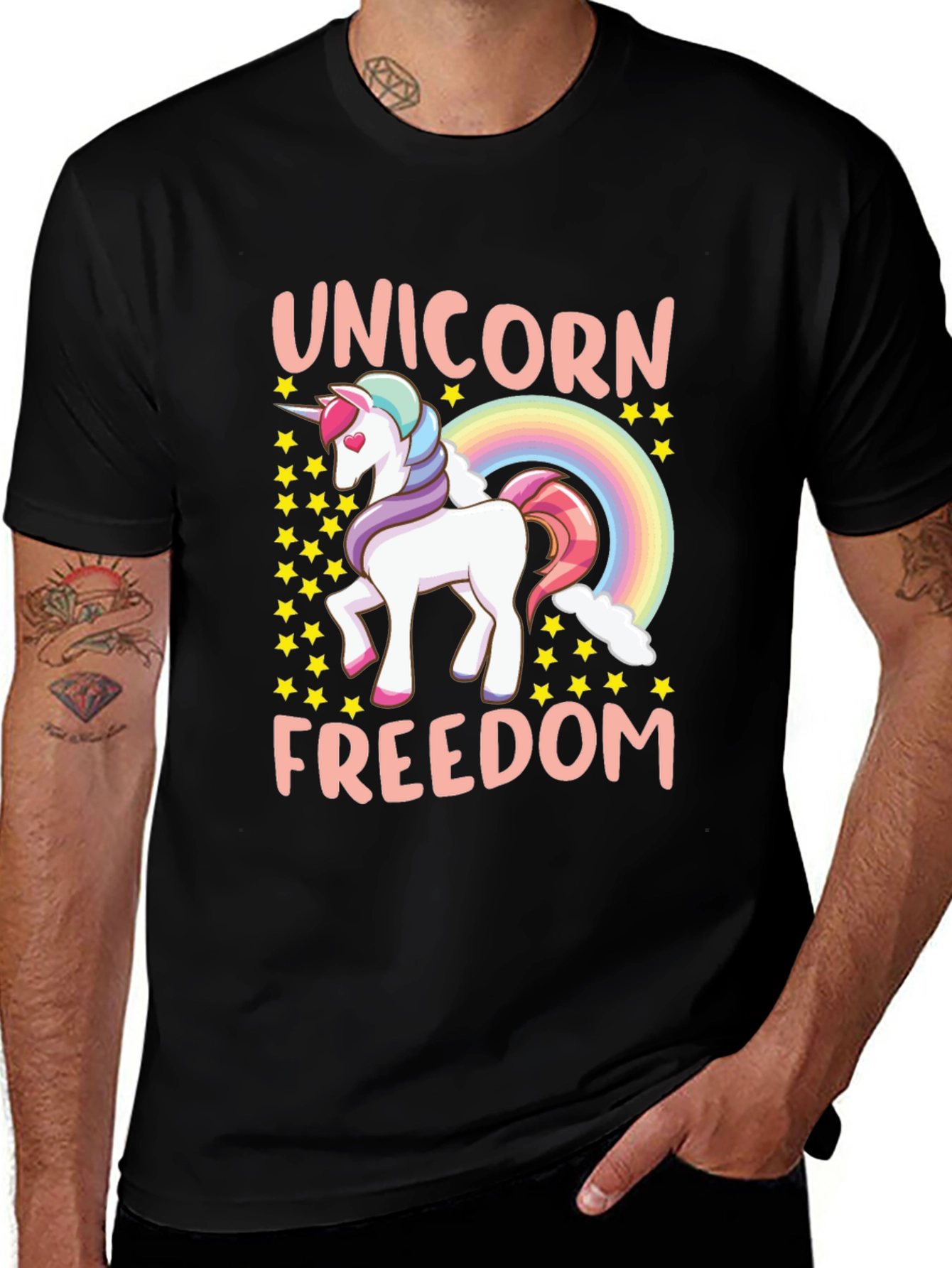 Variant 6 of Unicorn Freedom Graphic Tee