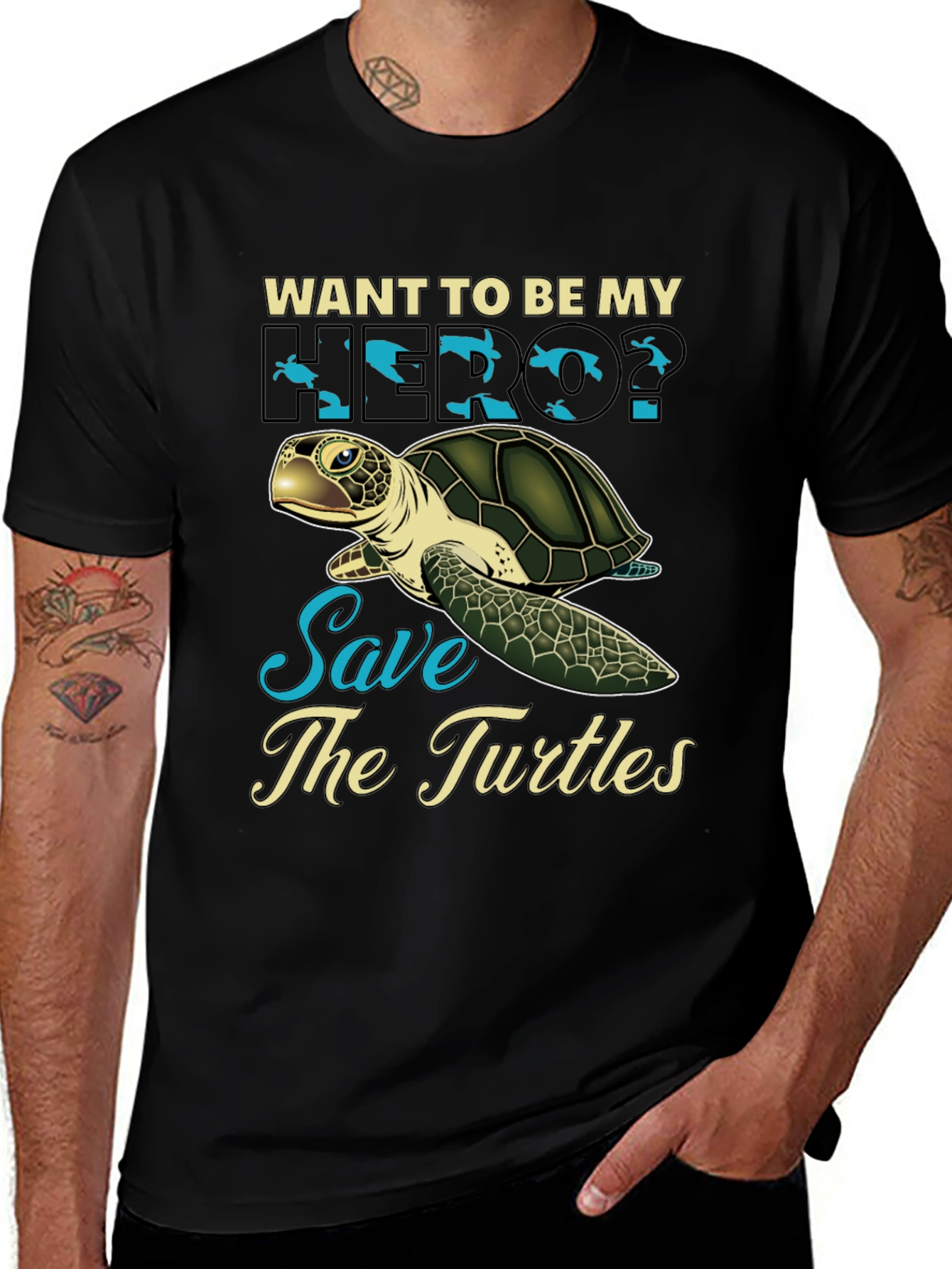 Variant 5 of Save the Turtles Graphic Tee