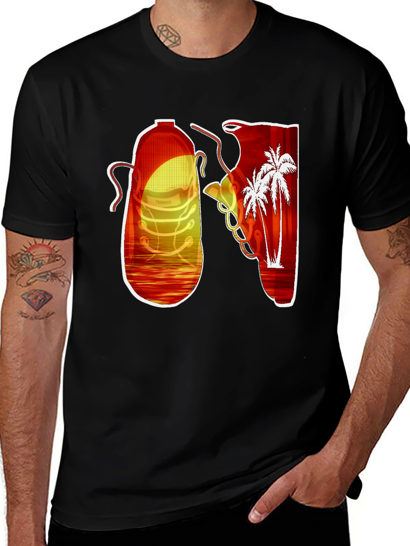 Variant 12 of Tropical Shoe Graphic Tee