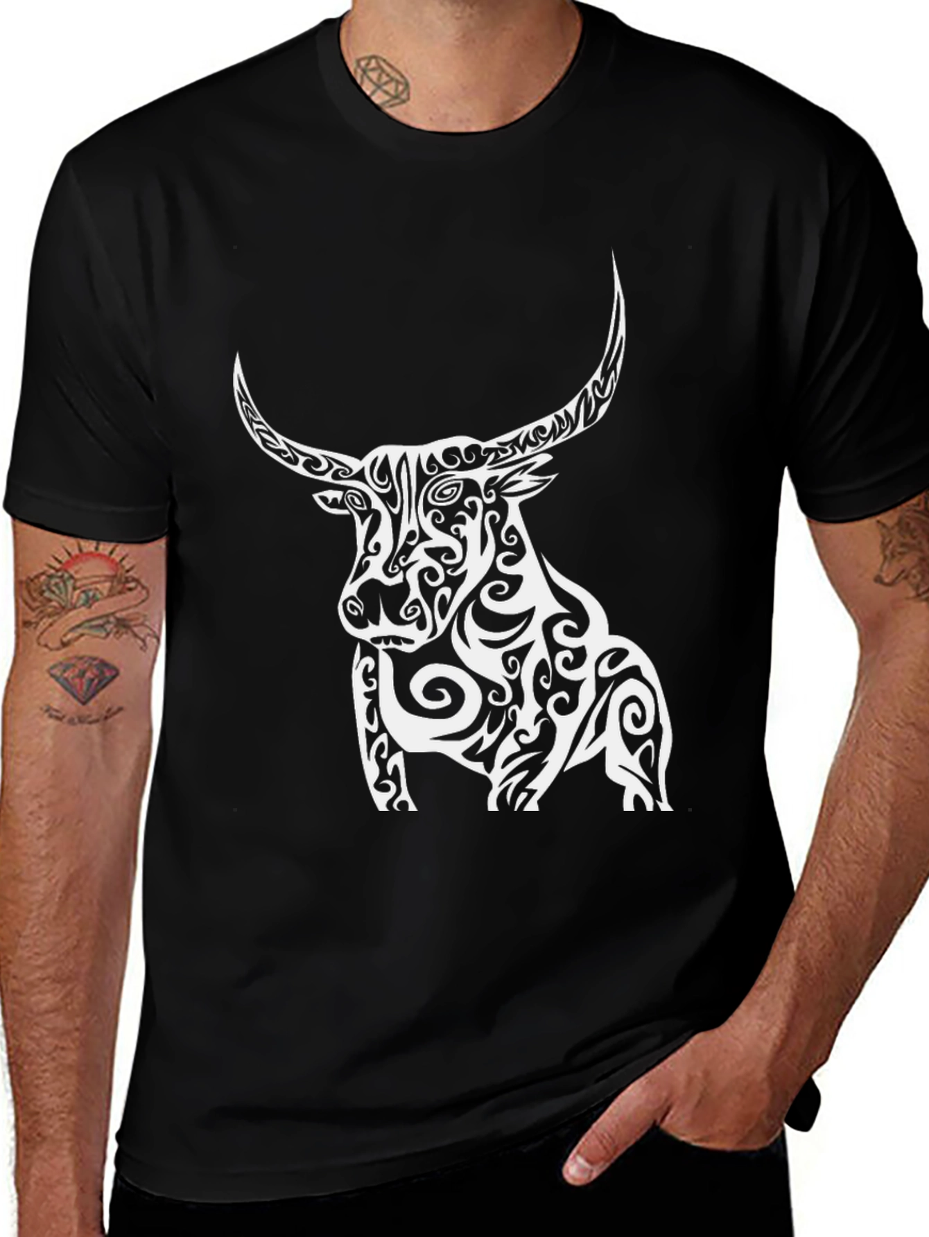 Variant 12 of Tribal Bull Graphic Tee