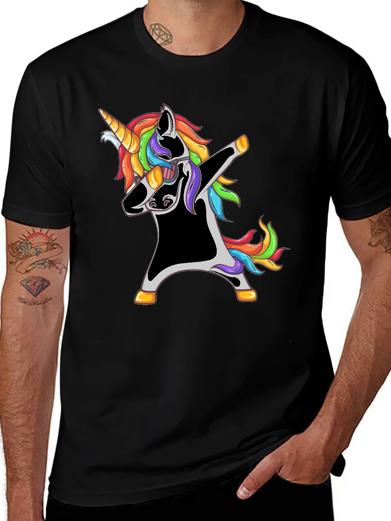 Variant 21 of Dabbing Unicorn Graphic T-Shirt