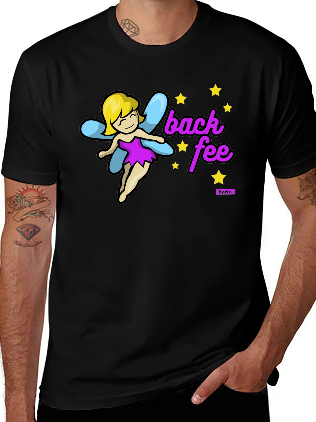Variant 13 of Back Fee Fairy Graphic T-Shirt - Novelty Humor Tee