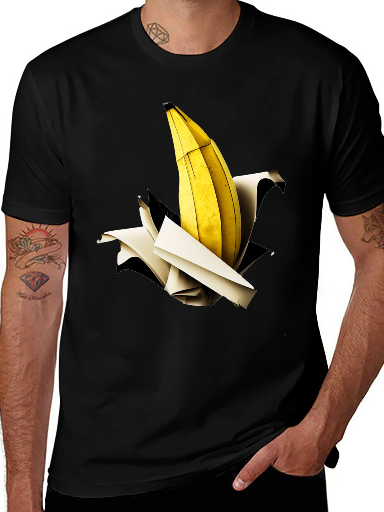 Black Banana Explosion Graphic Tee - Unique Print main image