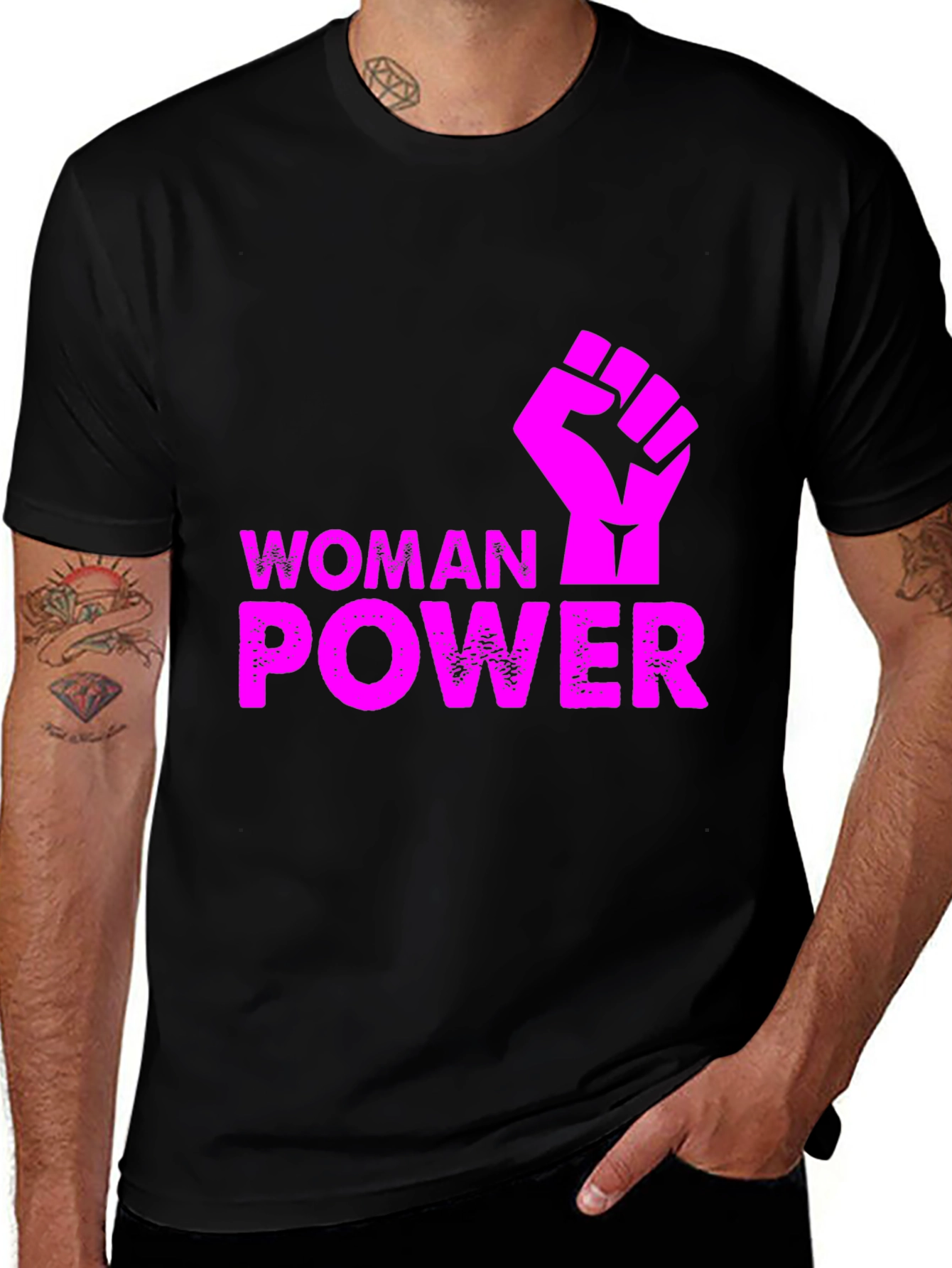 Woman Power Fist T-Shirt - Empowering Graphic Tee