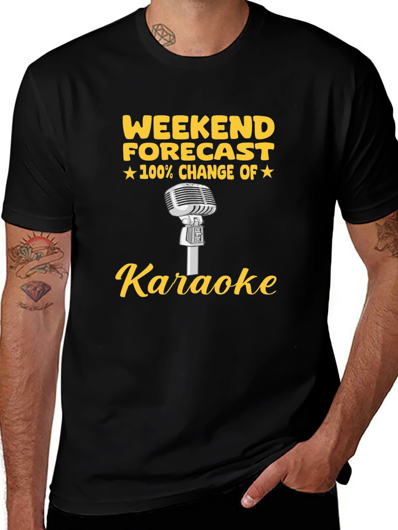 Variant 5 of Weekend Forecast Karaoke T-Shirt