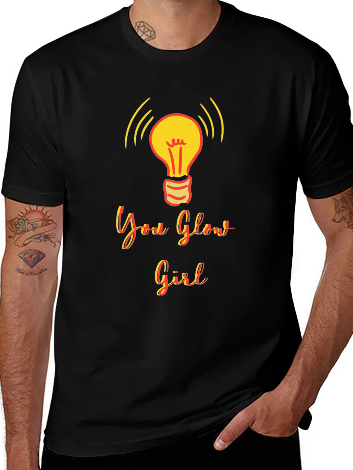 Variant 17 of You Glow Girl Black T-Shirt