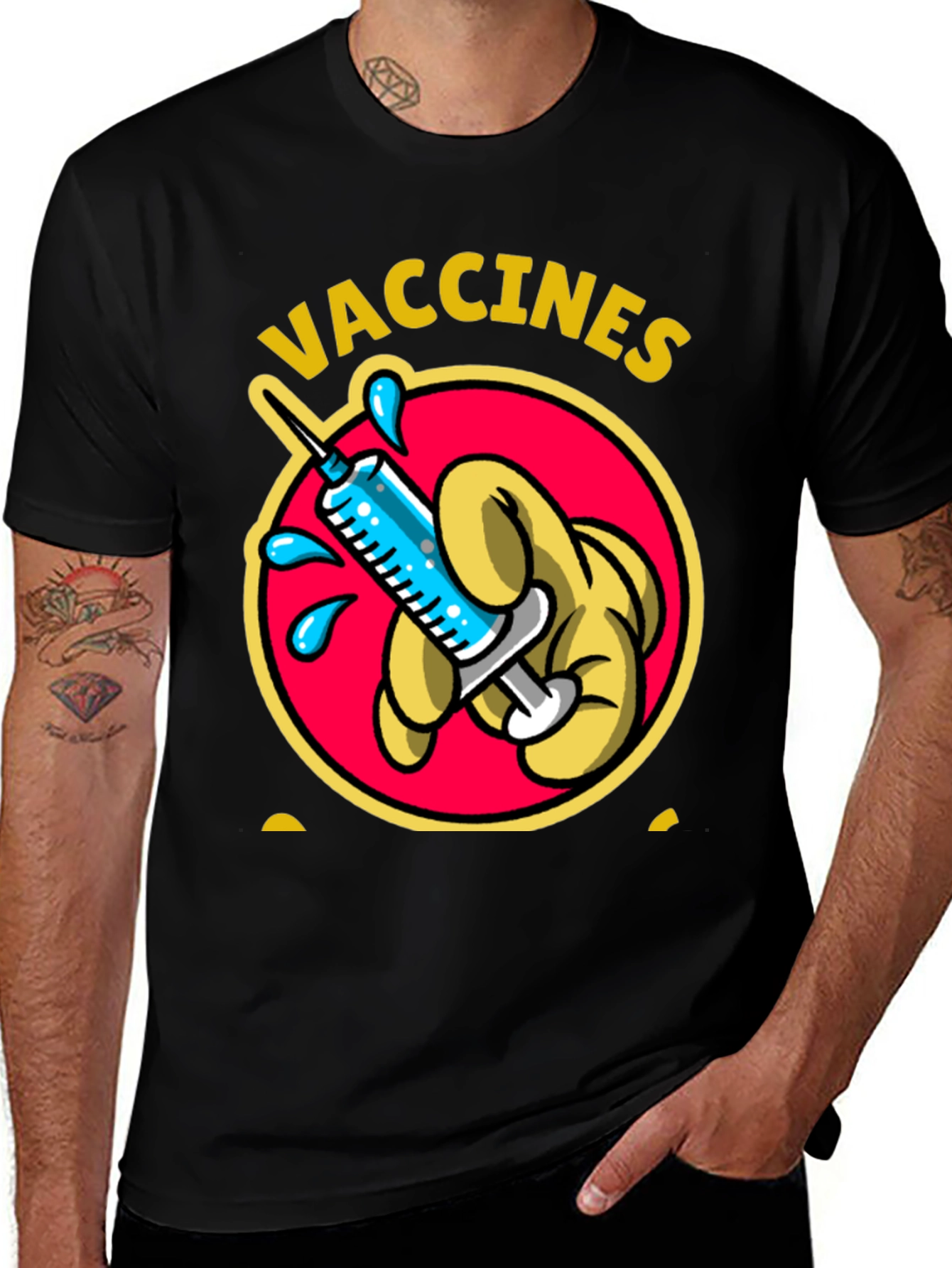 Vaccines Shirt Cartoon Syringe Vaccination Tee