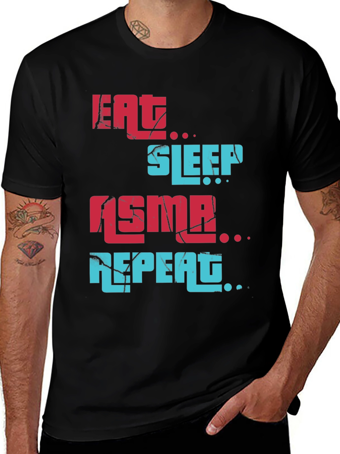 Variant 24 of Eat Sleep ASMR Repeat Graphic Tee