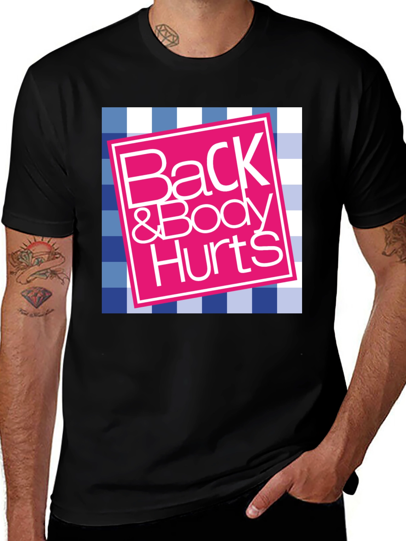 Black Back & Body Hurts Graphic Tee main image