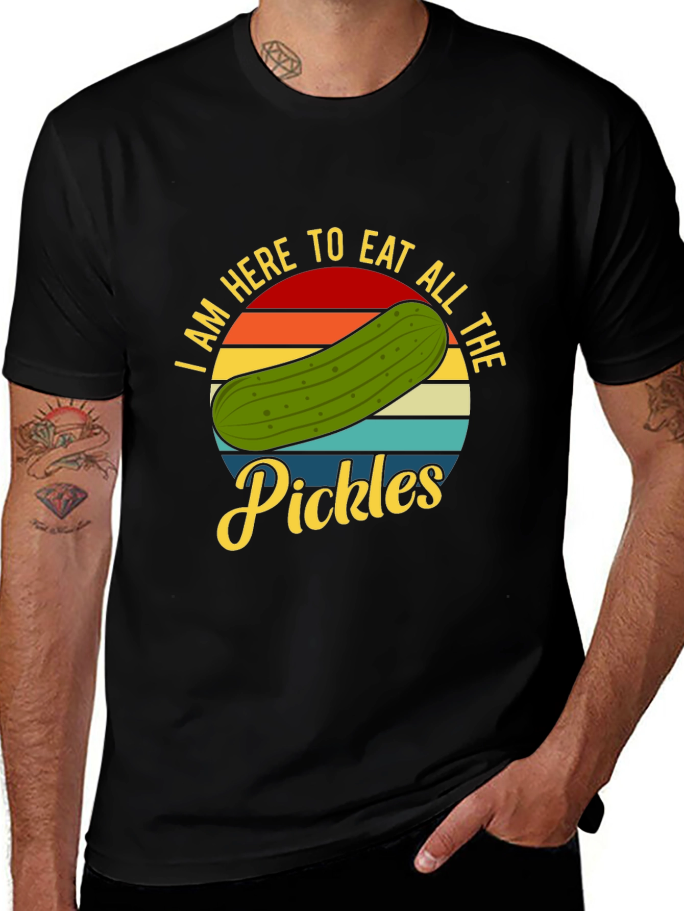 Variant 29 of Pickle Lover T-Shirt - Eat All The Pickles Graphic Tee