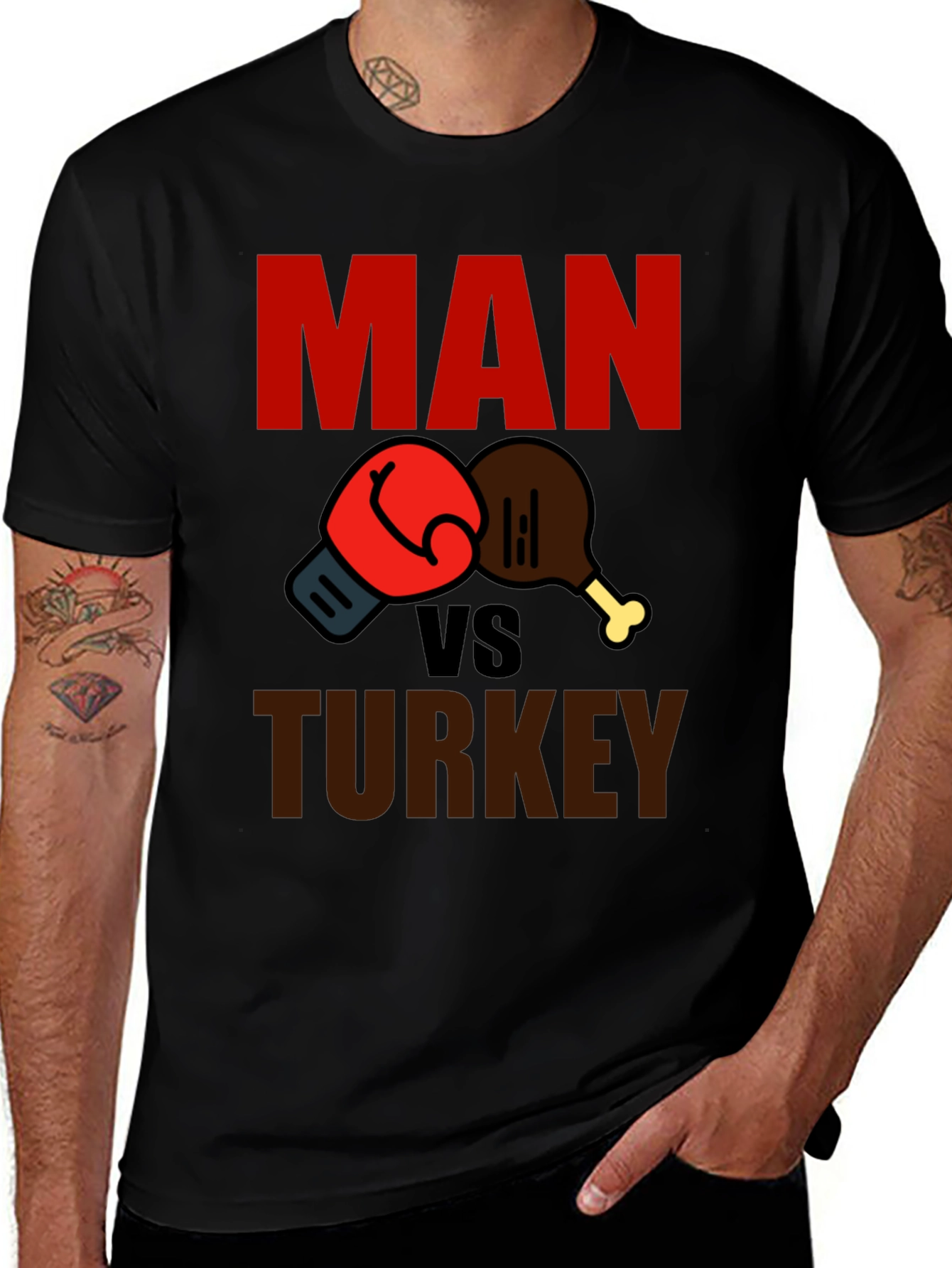 Variant 16 of Man vs Turkey T-Shirt