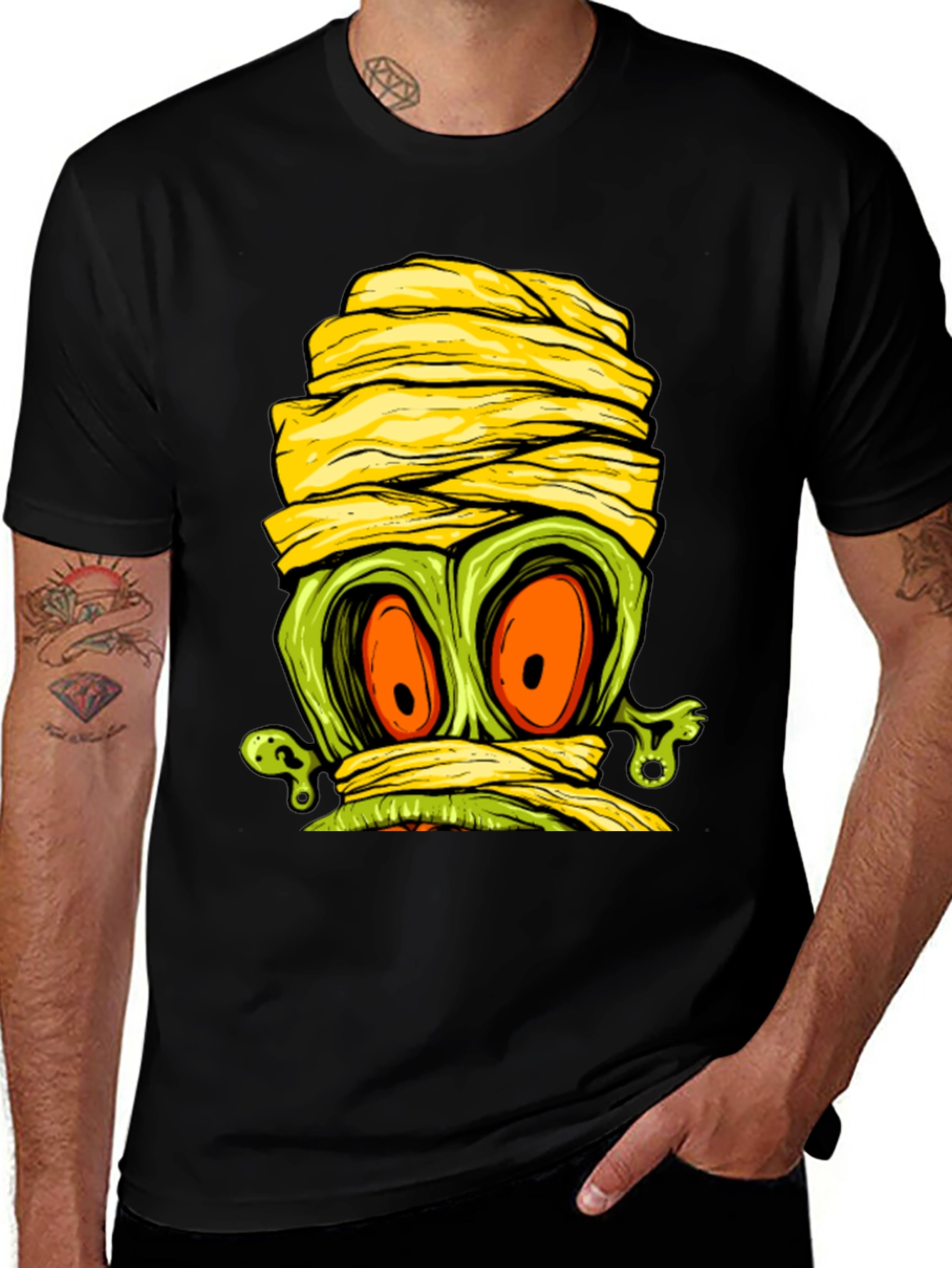 Monster Mummy Graphic Tee - Halloween Shirt