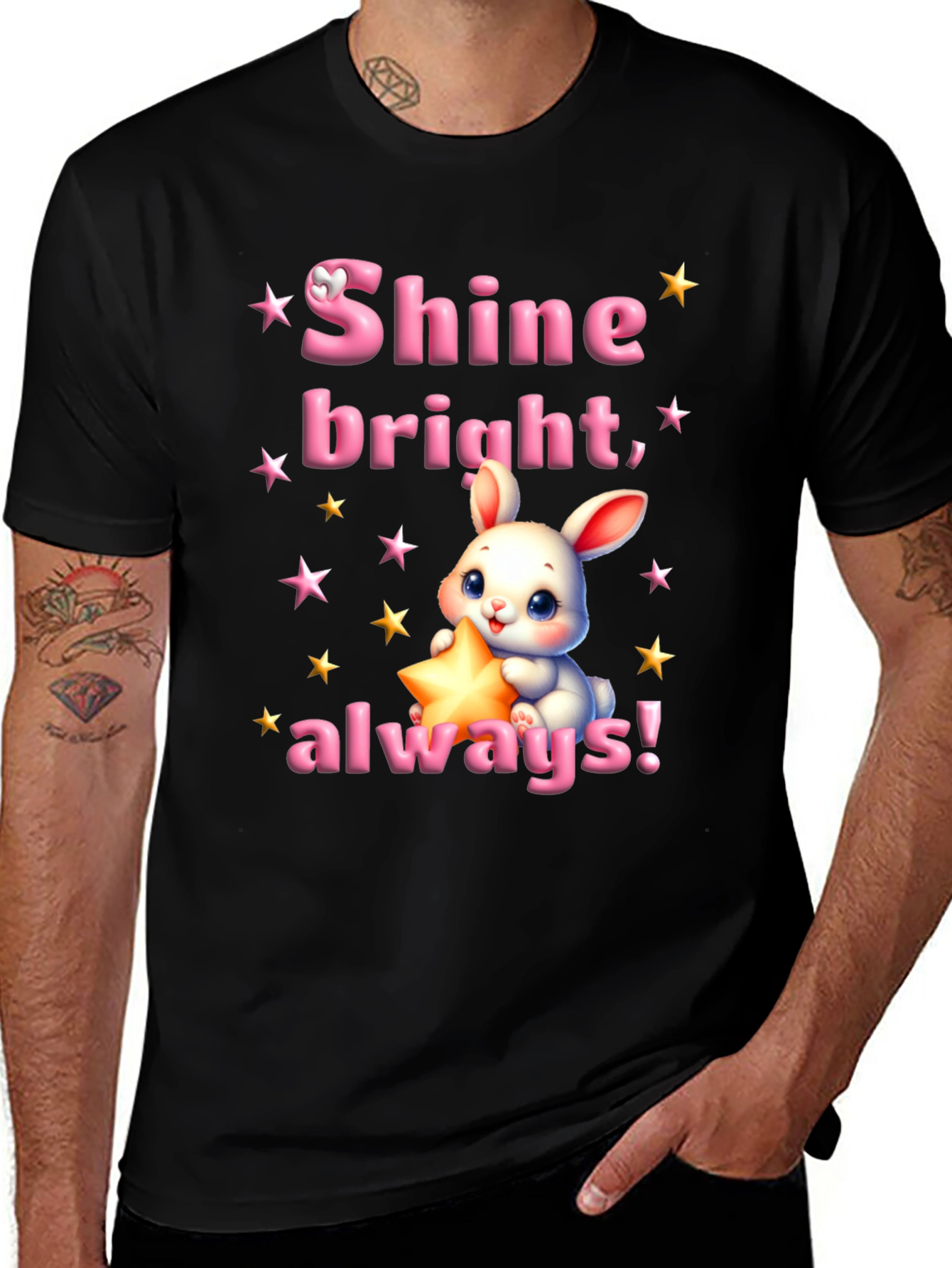 Variant 22 of Shine Bright Bunny Graphic Tee