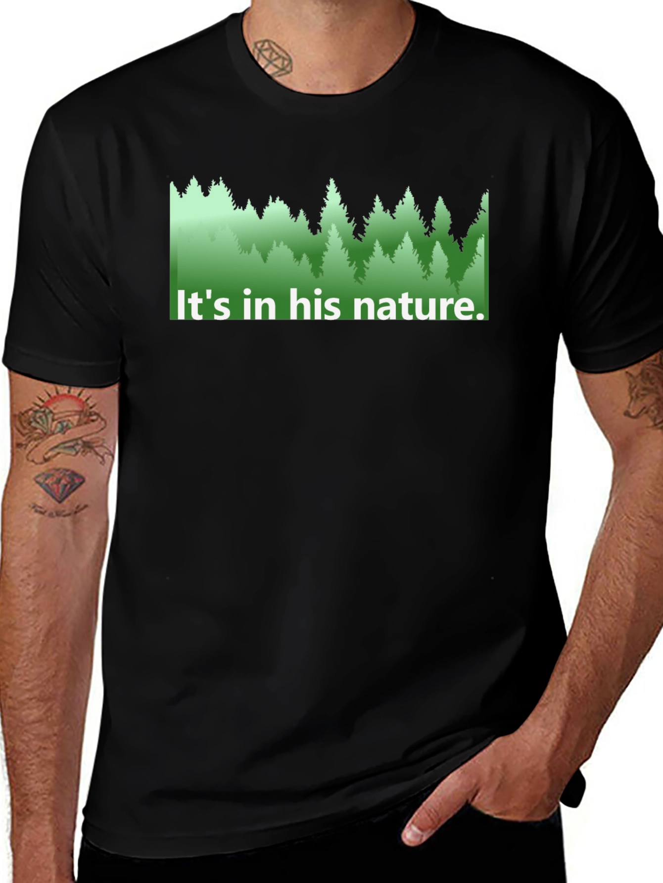 Variant 2 of Nature Lover's Tee - "It's in his nature."