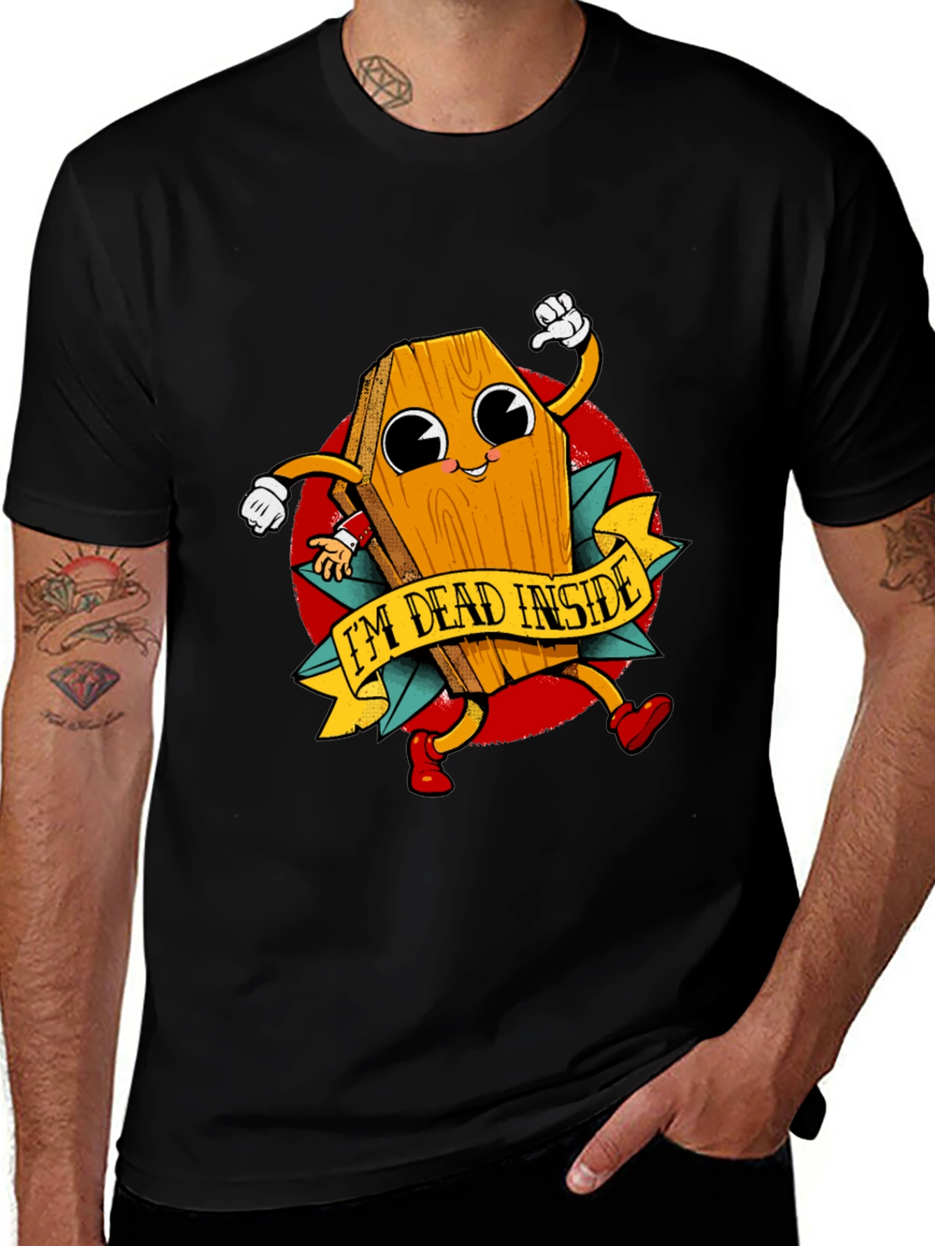 Variant 9 of I'm Dead Inside Graphic Tee - Humor Coffin T-Shirt