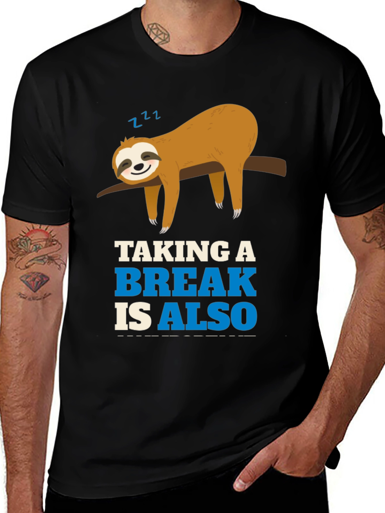 Variant 20 of Taking A Break Sloth Graphic Tee Shirt Relax Comfort Style
