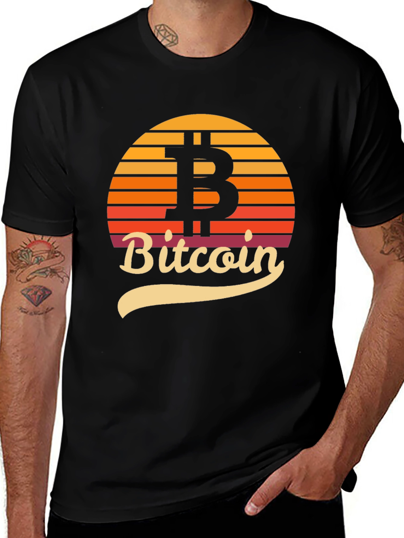 Variant 11 of Bitcoin Sunset Graphic Tee - Crypto Enthusiast
