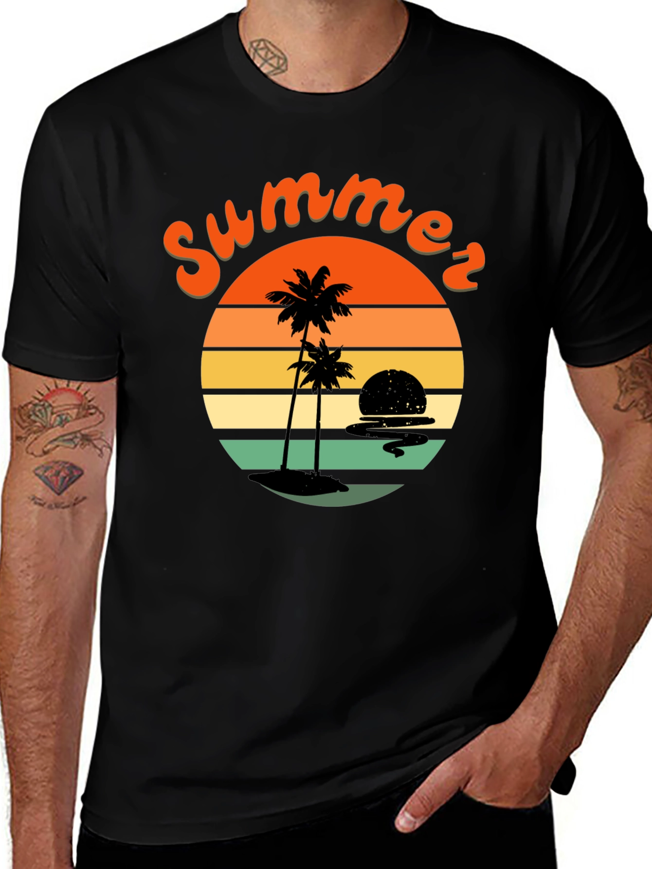 Variant 29 of Summer Palm Tree Graphic Tee