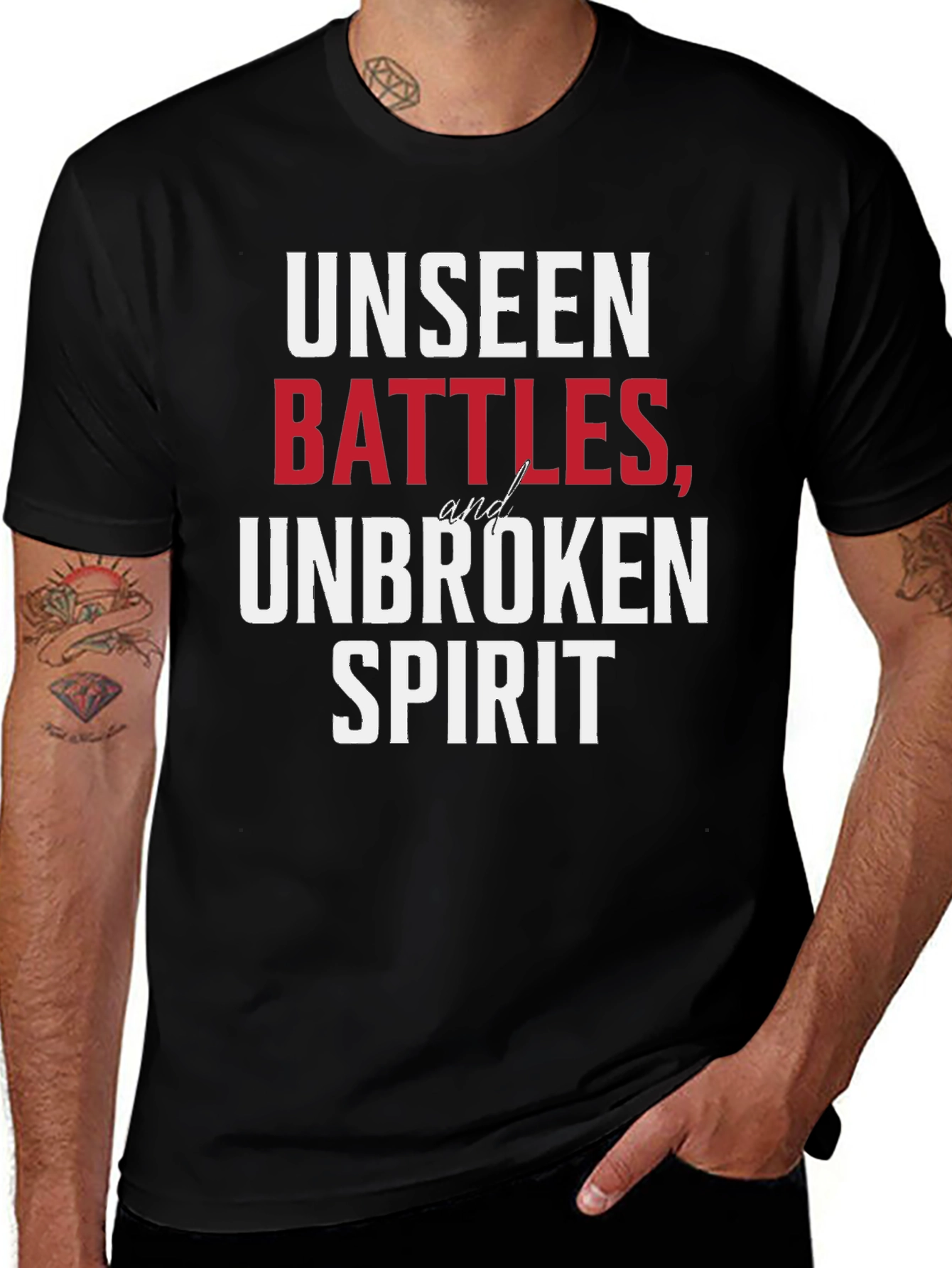 Variant 6 of Unseen Battles Unbroken Spirit Graphic Tee