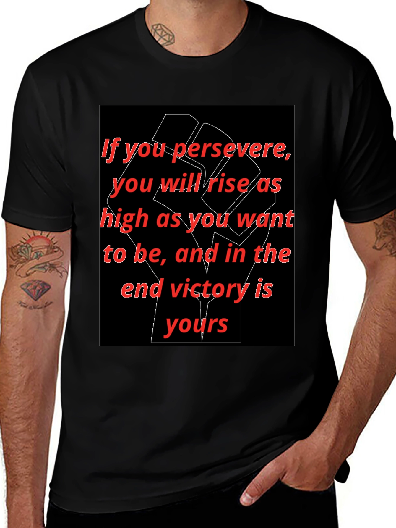 Variant 30 of Motivational Graphic Tee - 'Persevere'