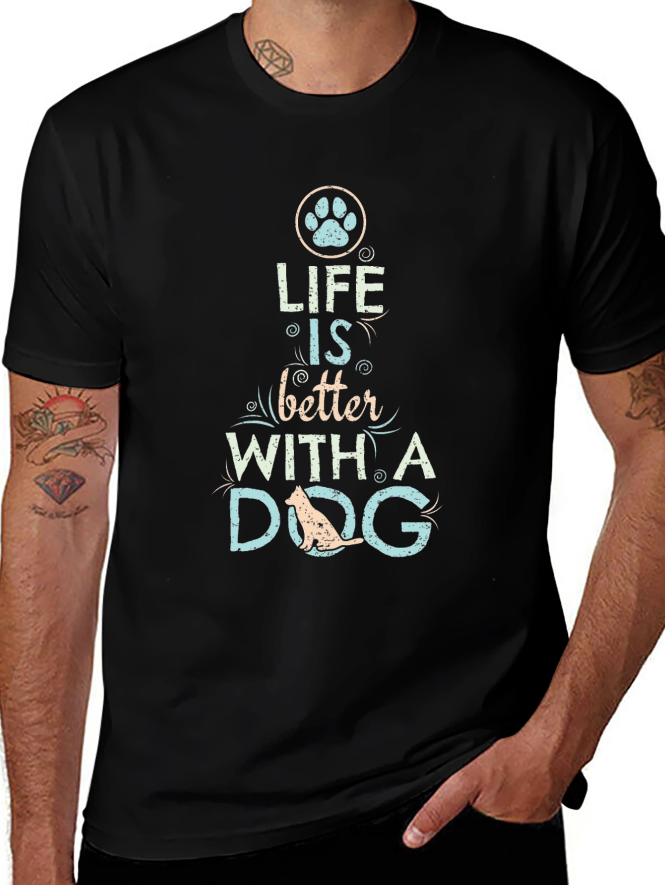 Variant 6 of Life is Better with a Dog T-Shirt