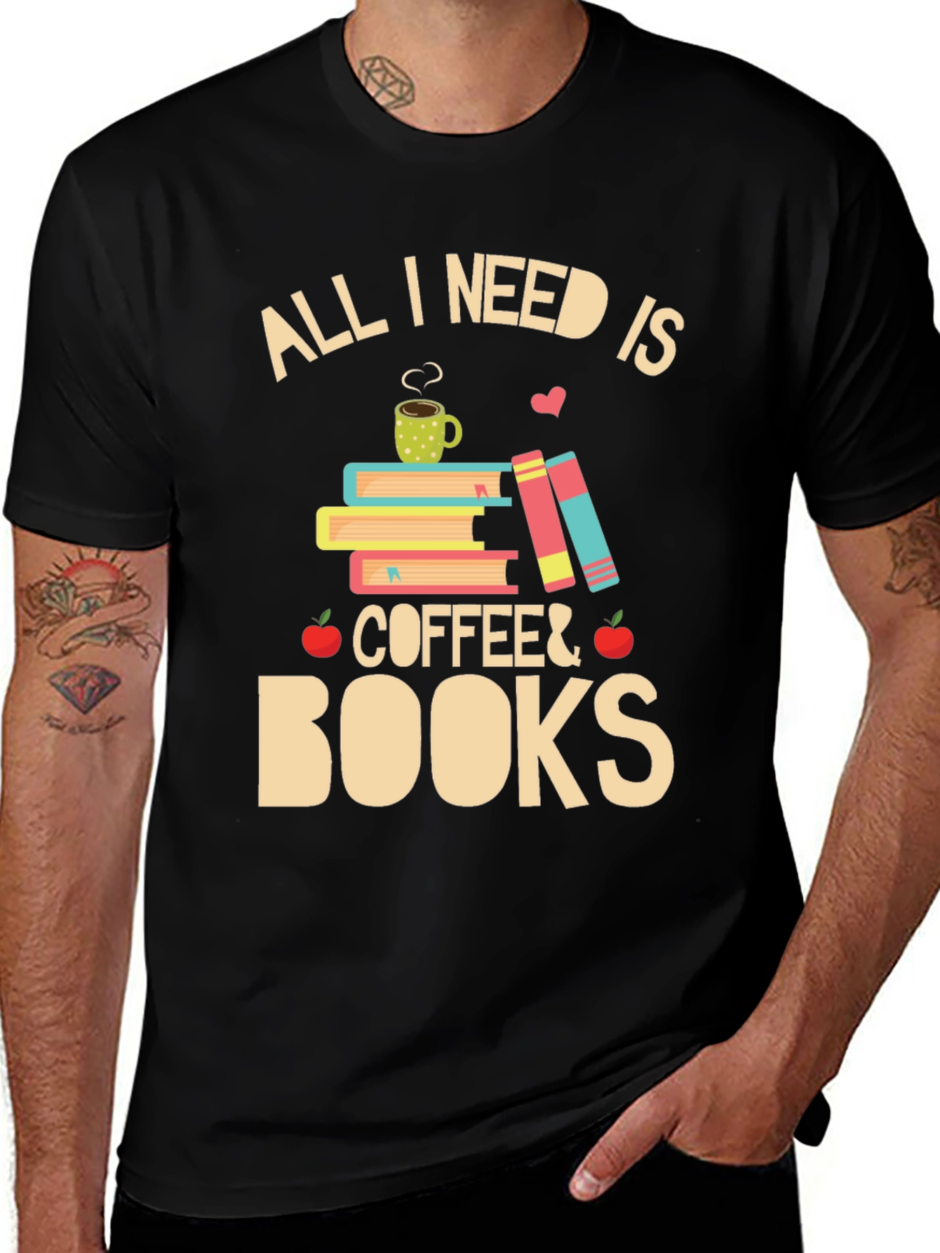 All I Need Is Coffee & Books T-Shirt