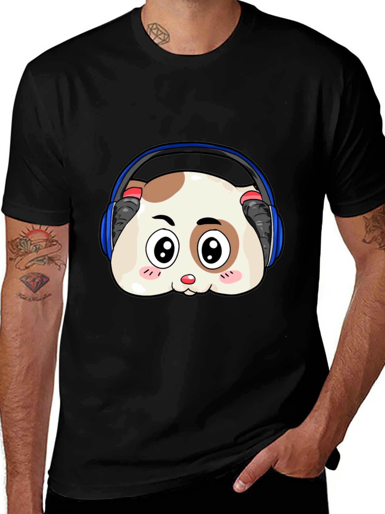 Variant 12 of Cute Animal Headphone T-Shirt