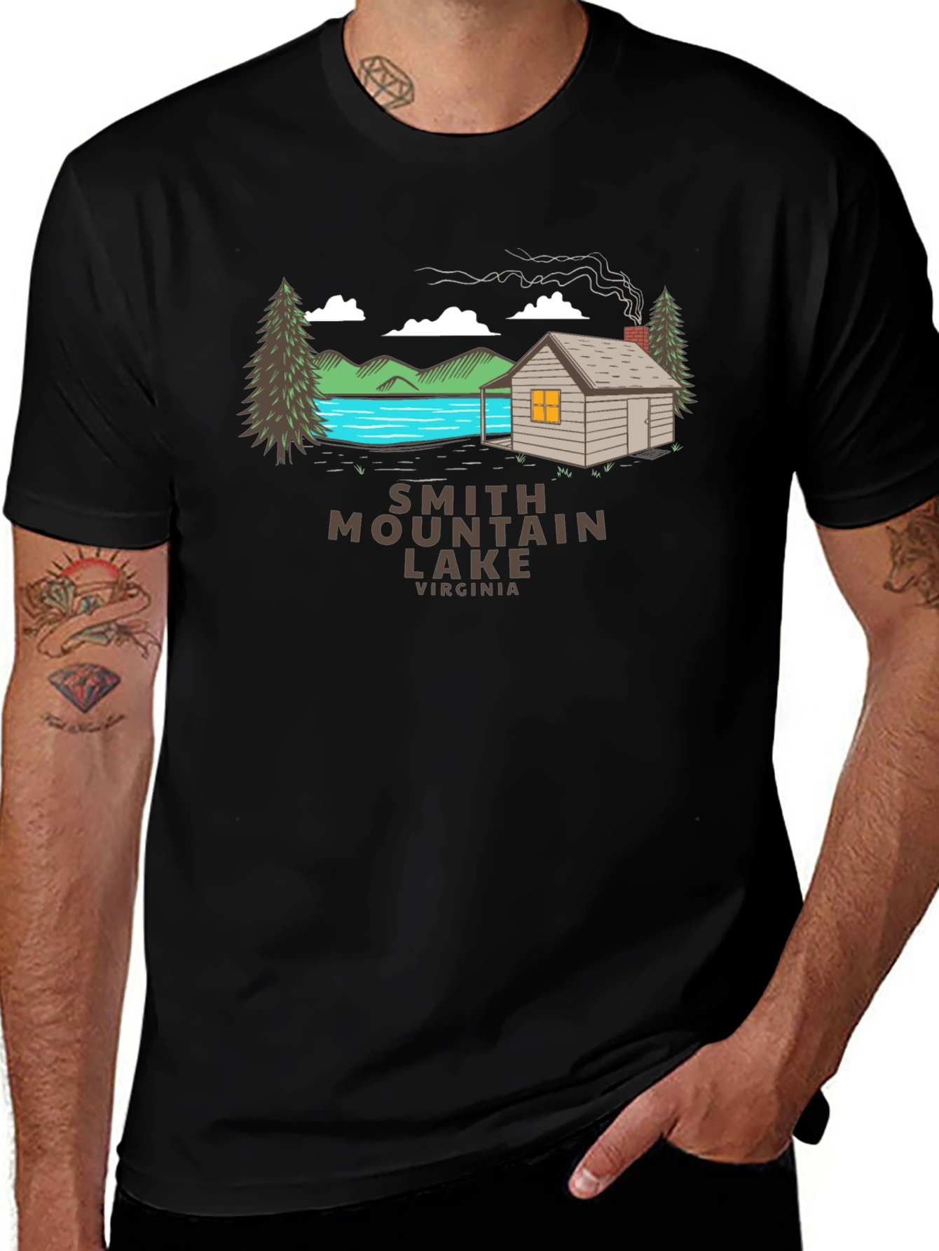 Smith Mountain Lake Virginia Cabin T-Shirt