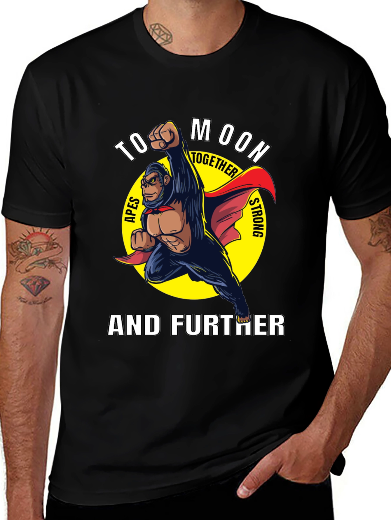 Variant 2 of To Moon Together Ape Strong T-Shirt
