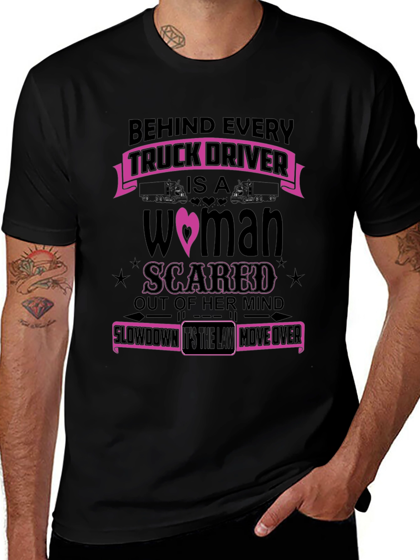 Variant 13 of Truck Driver's Woman T-Shirt