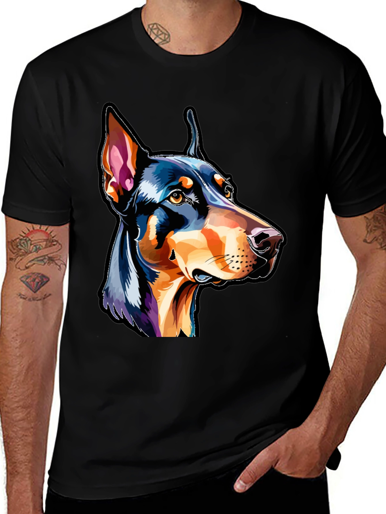 Variant 10 of Doberman Dog Breed Graphic T-Shirt
