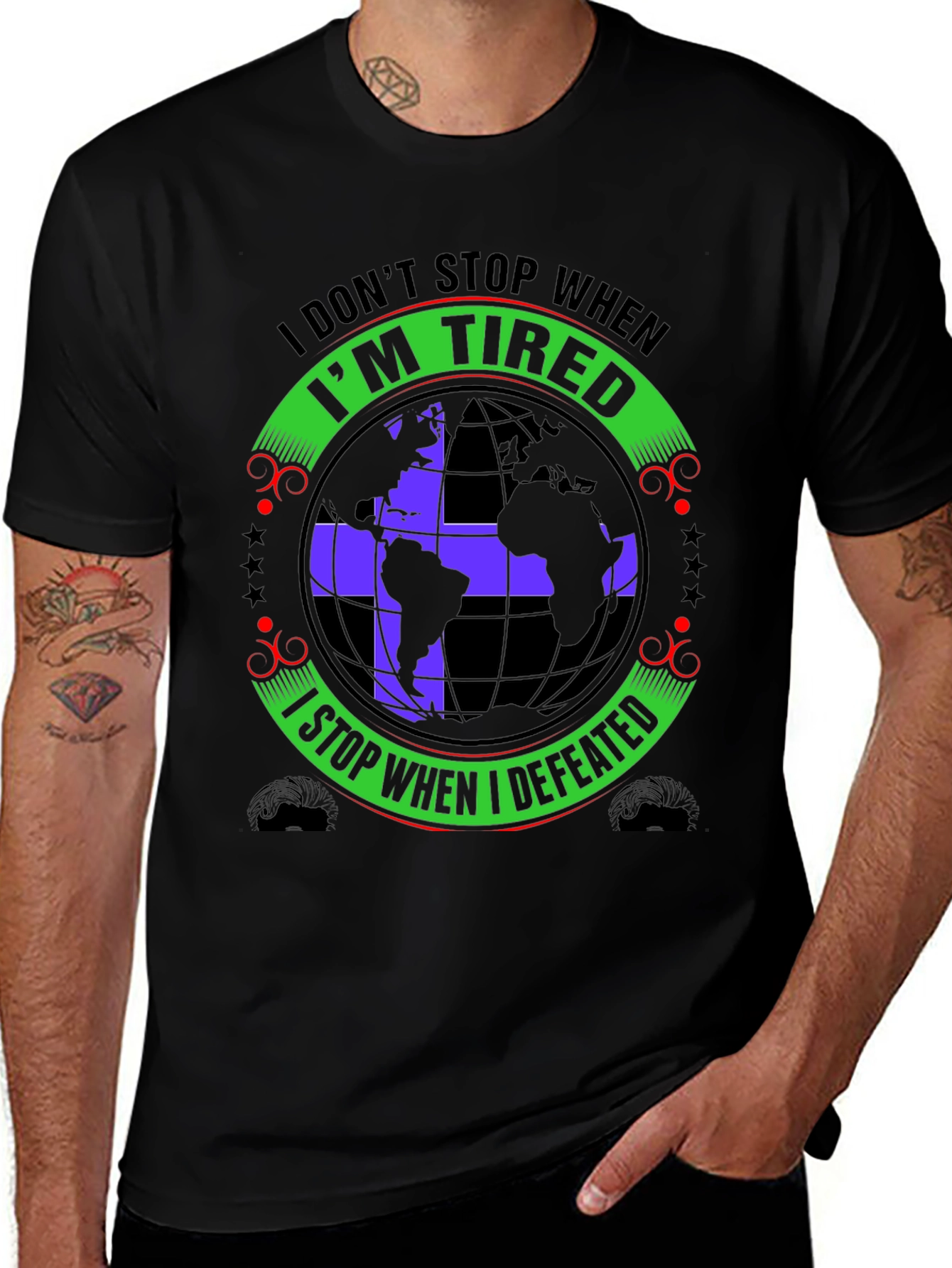 Variant 23 of Tired Defeated Graphic T-Shirt