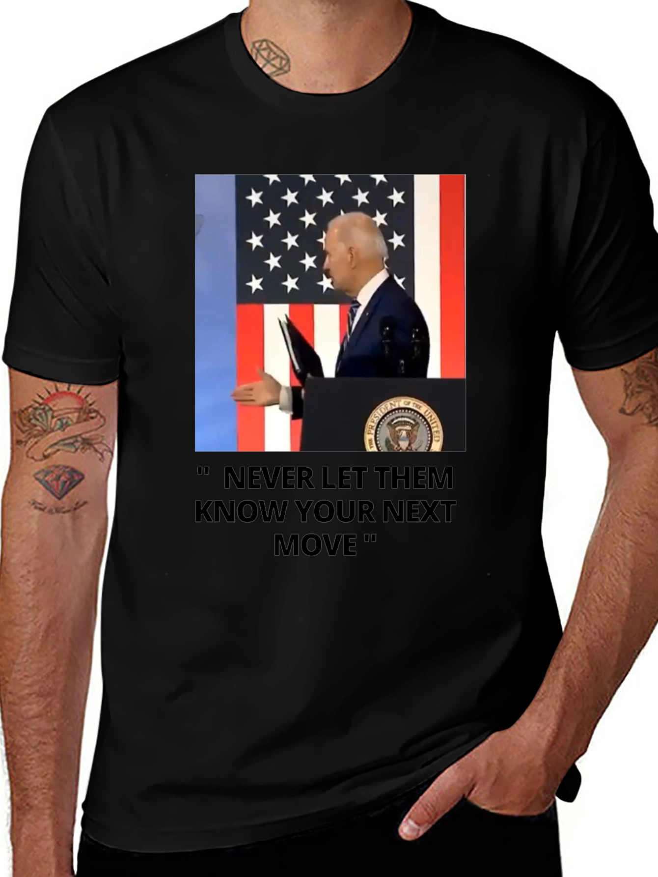 Biden "Never Let Them Know" Graphic Tee