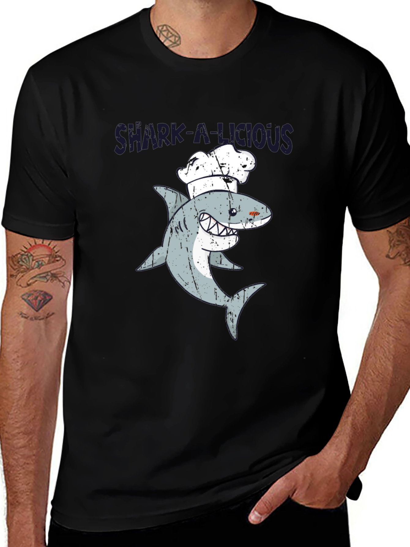 Variant 14 of Shark-A-Licious Chef Graphic T-Shirt