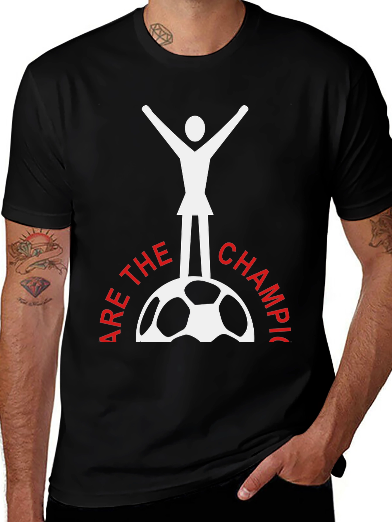 Black Champions Soccer T-Shirt - Black Tee main image