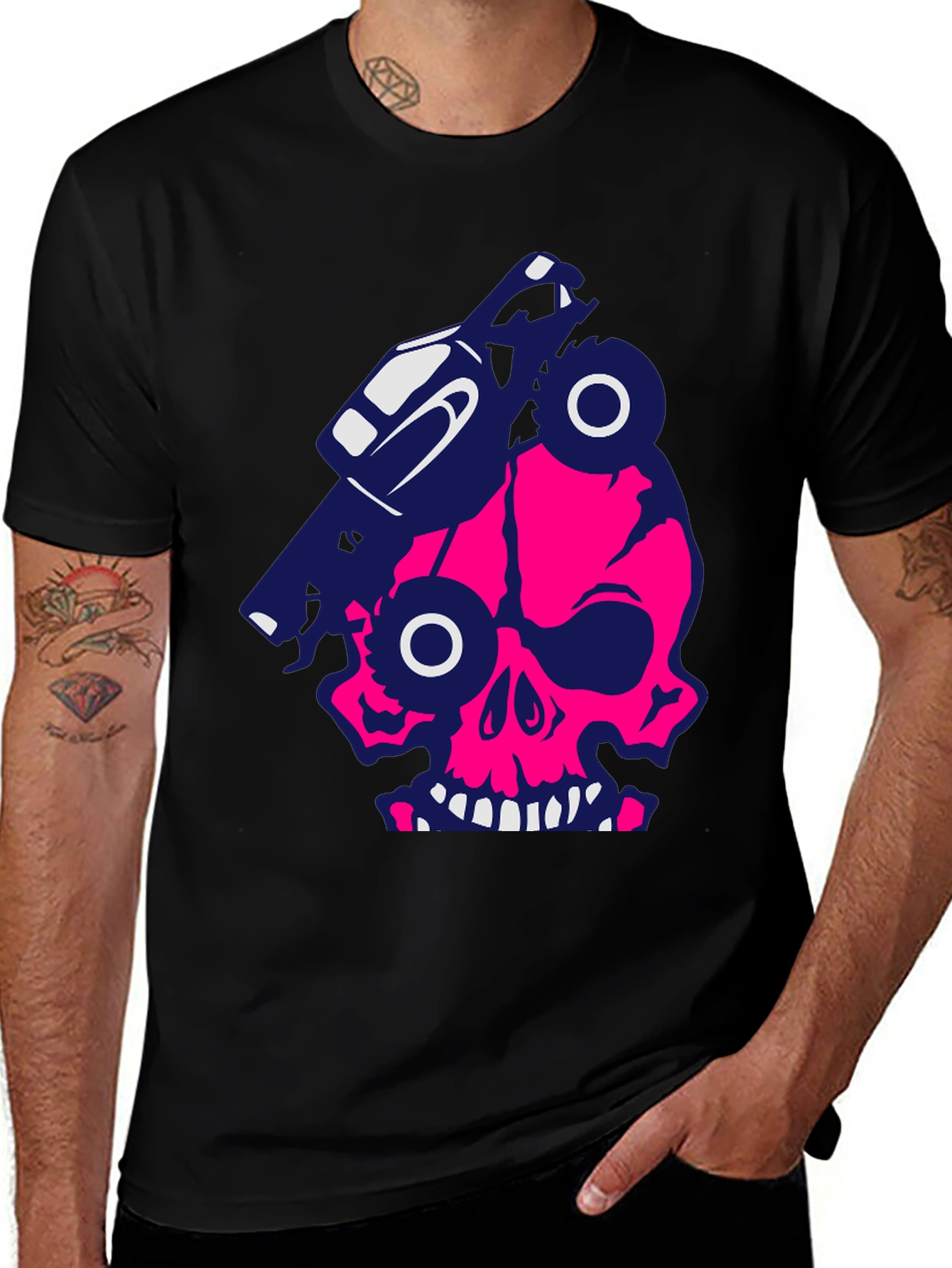Variant 21 of Skull Monster Truck Graphic Tee - Bold Style