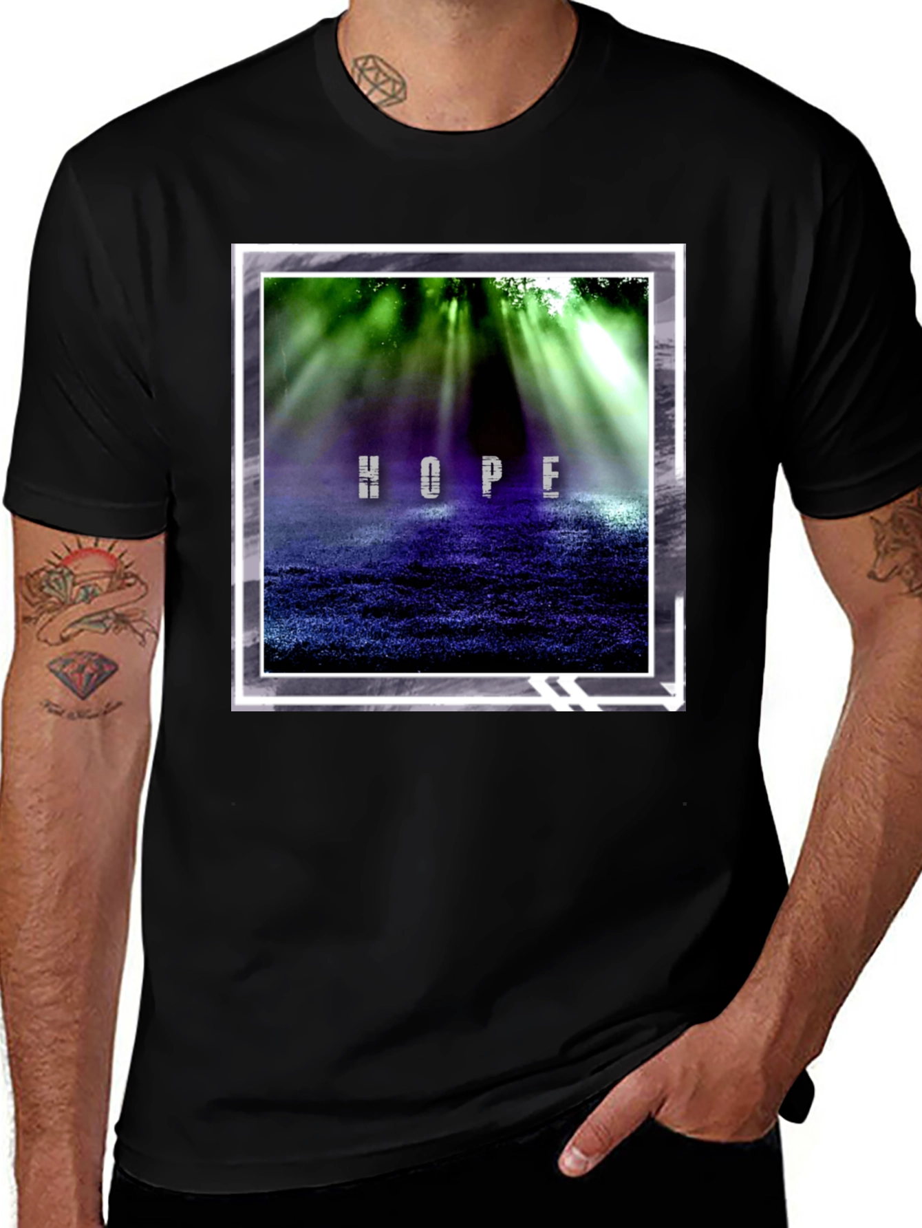 Variant 27 of Hope Graphic T-Shirt - Dark & Light