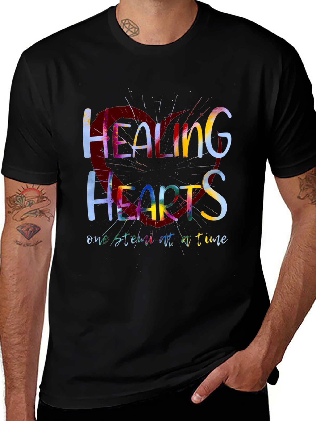 Variant 29 of Healing Hearts Graphic Tee - One Stitch at a Time