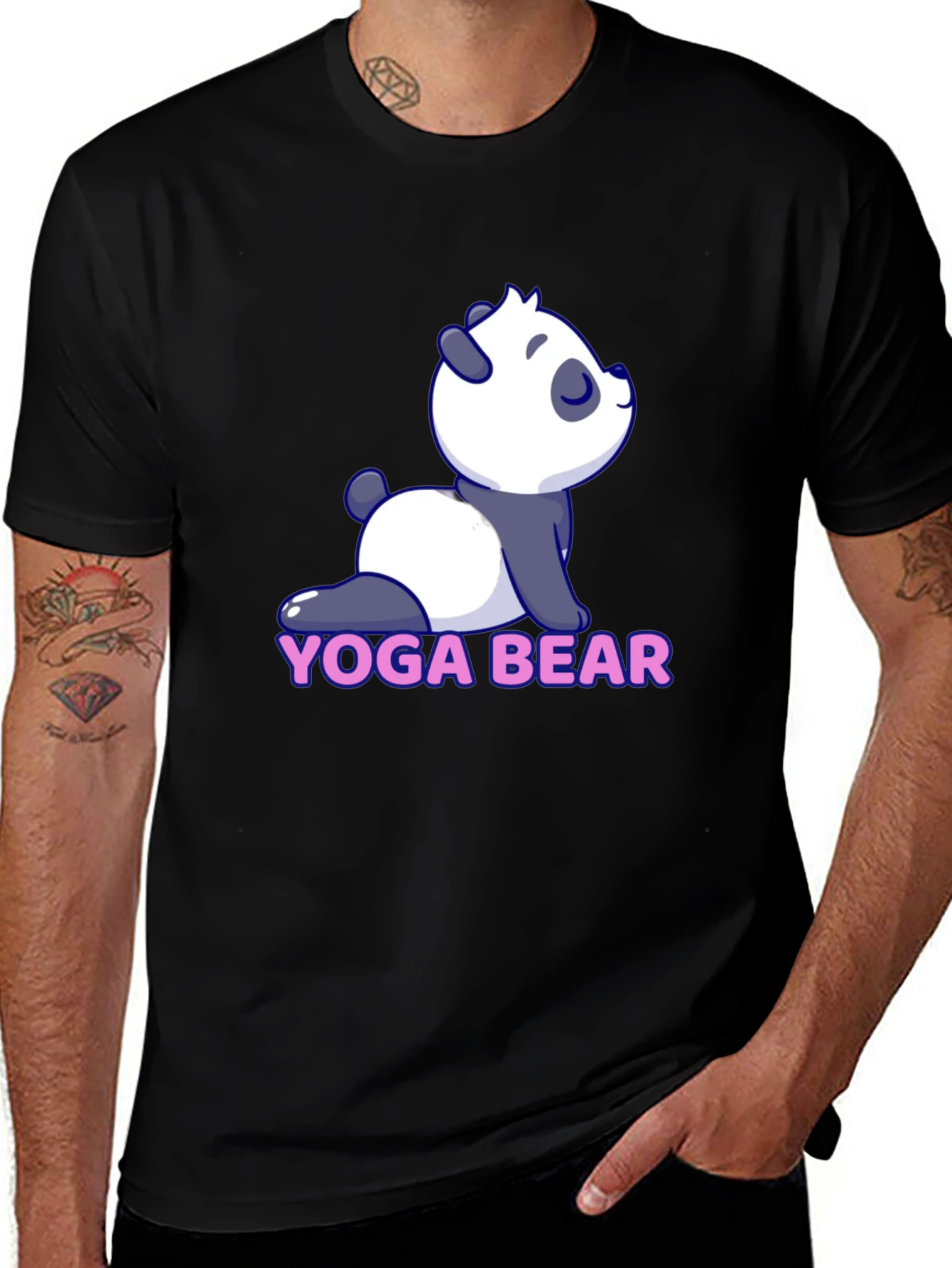 Variant 3 of Yoga Bear Tee - Cute Panda Design
