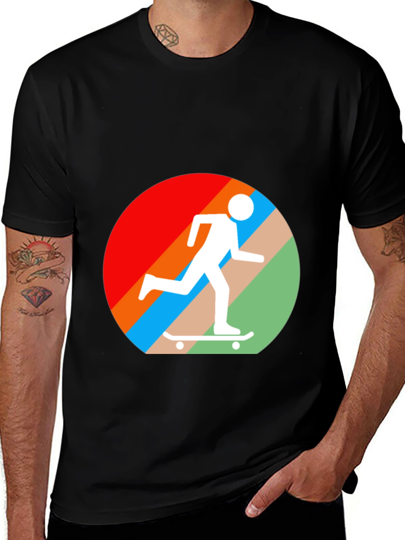 Variant 24 of Retro Skater T-Shirt - Stylish Graphic Tee for Skateboarding Lovers