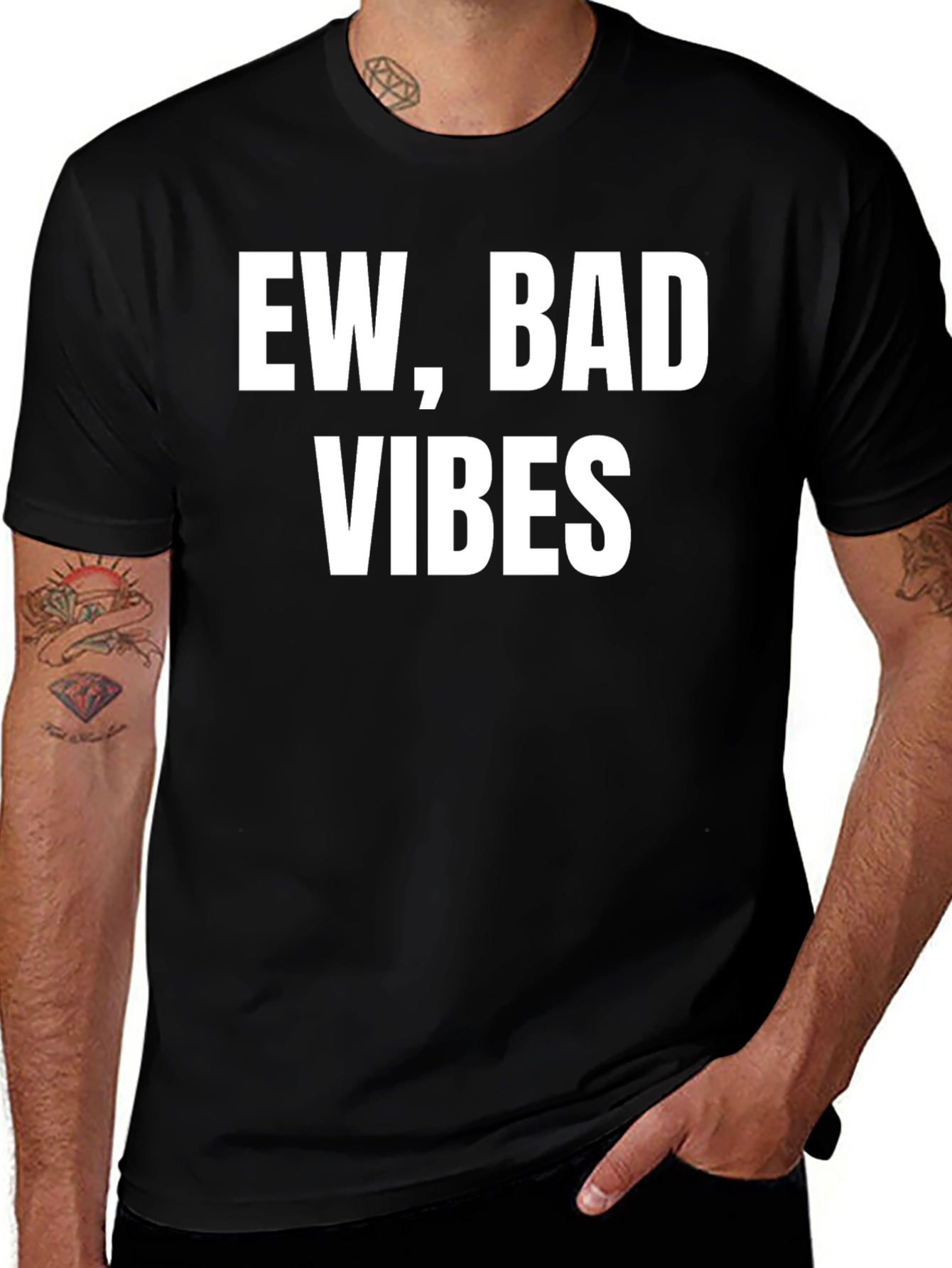 Variant 6 of Ew, Bad Vibes T-Shirt - Sarcastic Graphic Tee