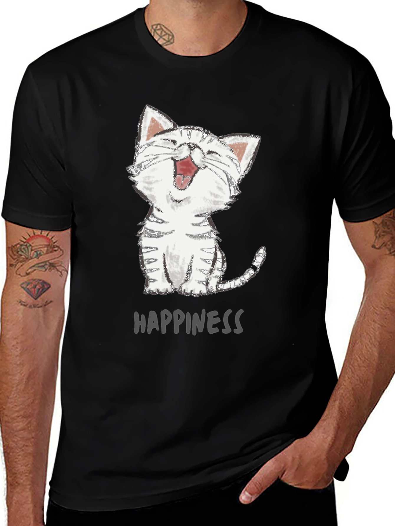 Variant 13 of Happiness Smiling Kitten T-Shirt