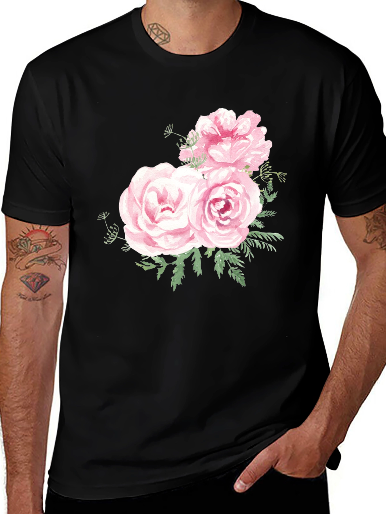 Variant 26 of Floral Print Crew Neck T-Shirt
