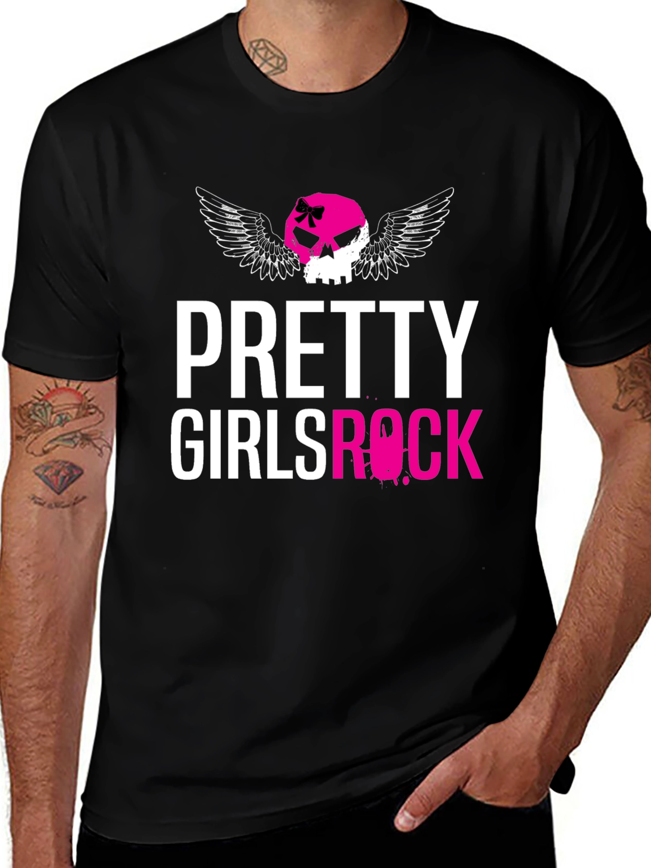 Variant 30 of Pretty Girls Rock Black T-Shirt