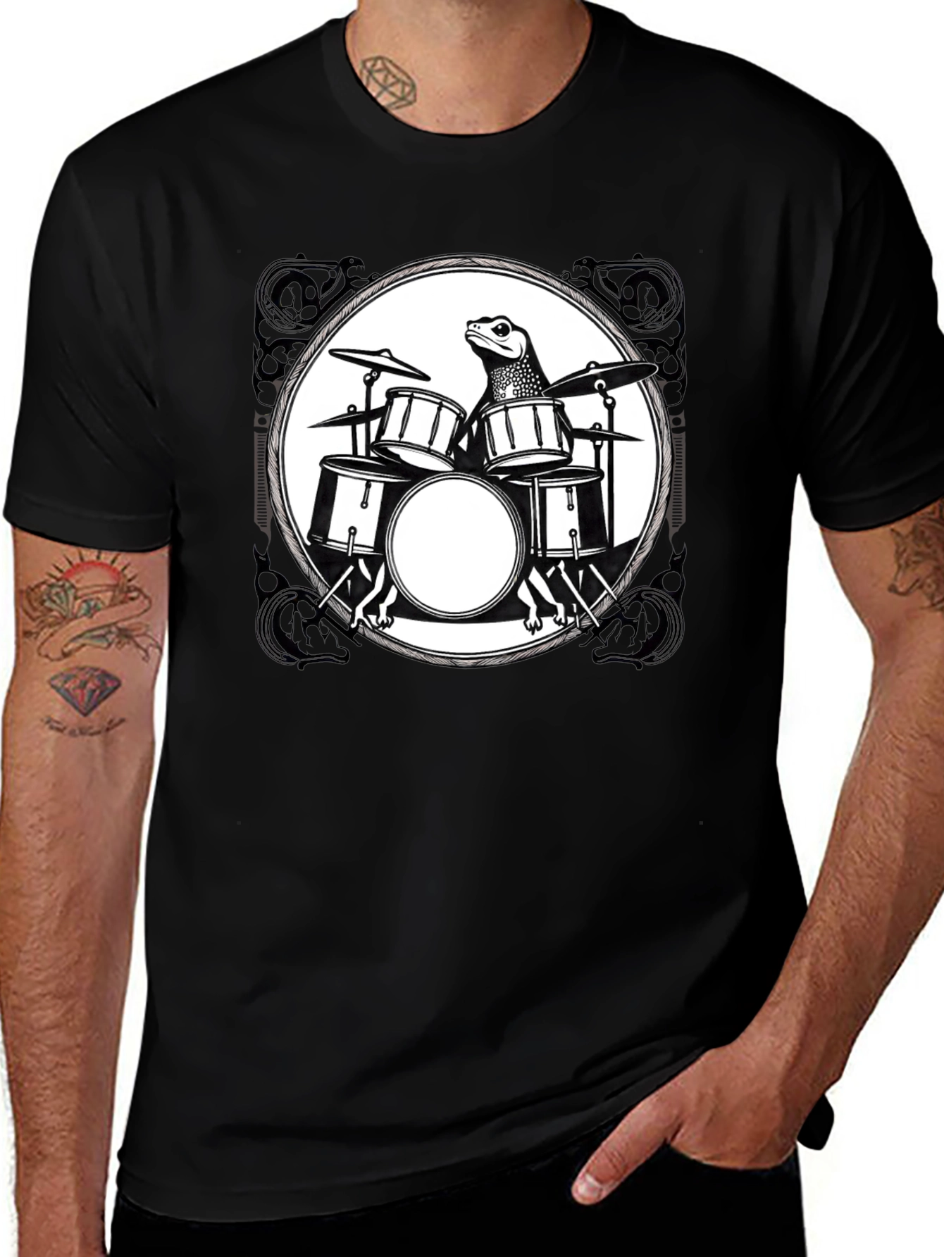 Variant 30 of Drummer Lizard Graphic Tee