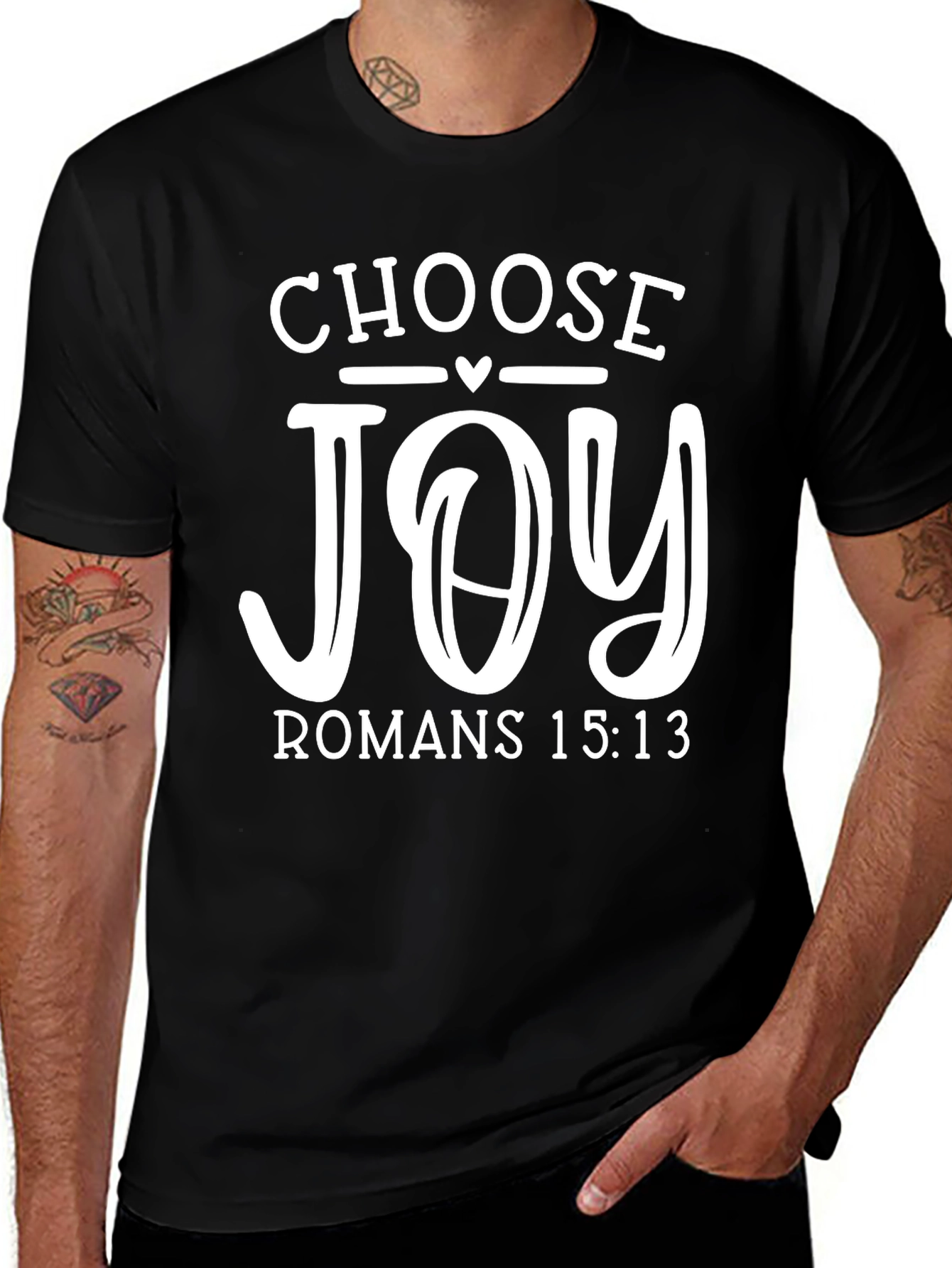 Variant 6 of Choose Joy T-Shirt - Romans 15:13 Religious Tee