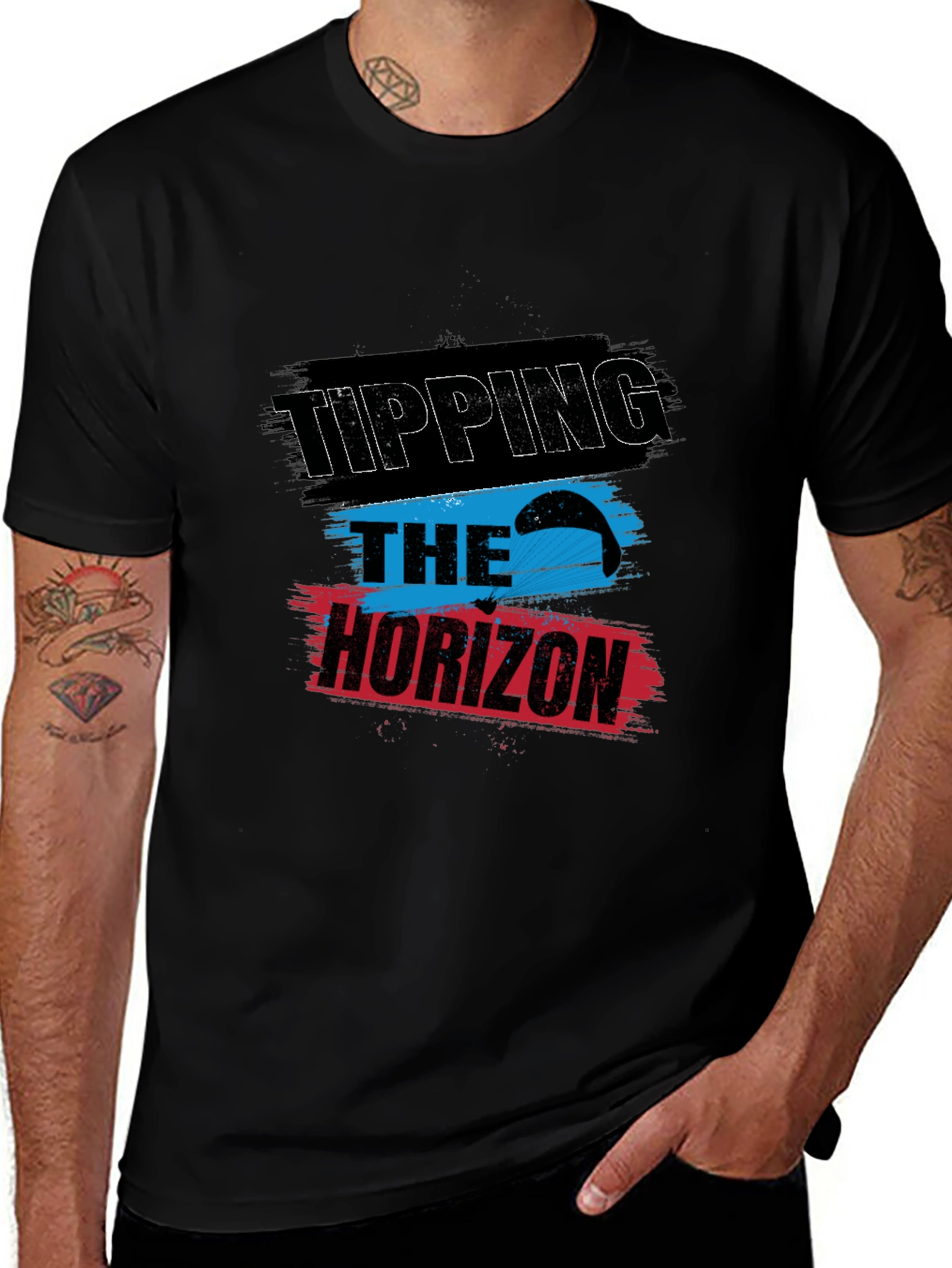 Variant 12 of Tipping the Horizon Graphic Tee - Black