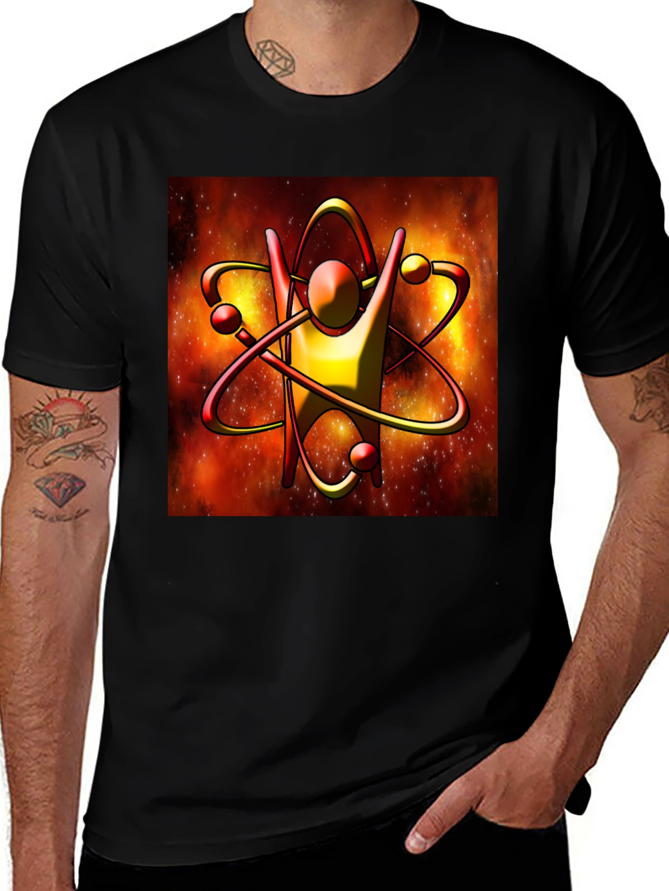 Variant 10 of Atomic Man Graphic T-Shirt - Bold Design