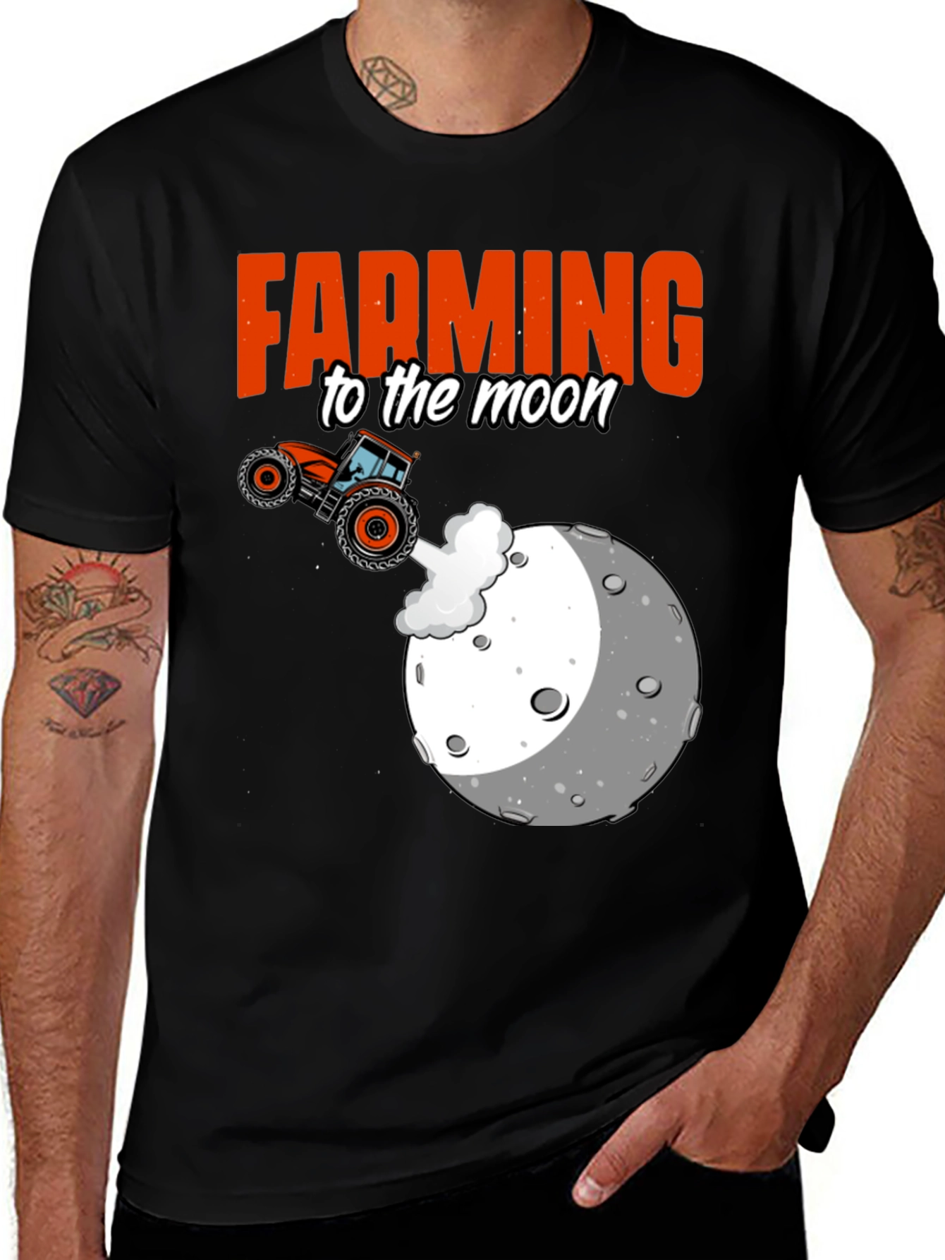 Variant 29 of Farming to the Moon Graphic T-Shirt